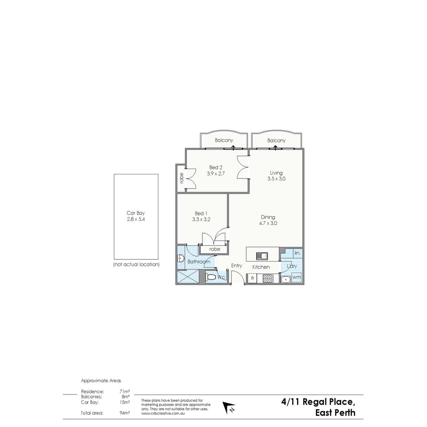 Floorplan of Homely apartment listing, 4/11 Regal Place, East Perth WA 6004