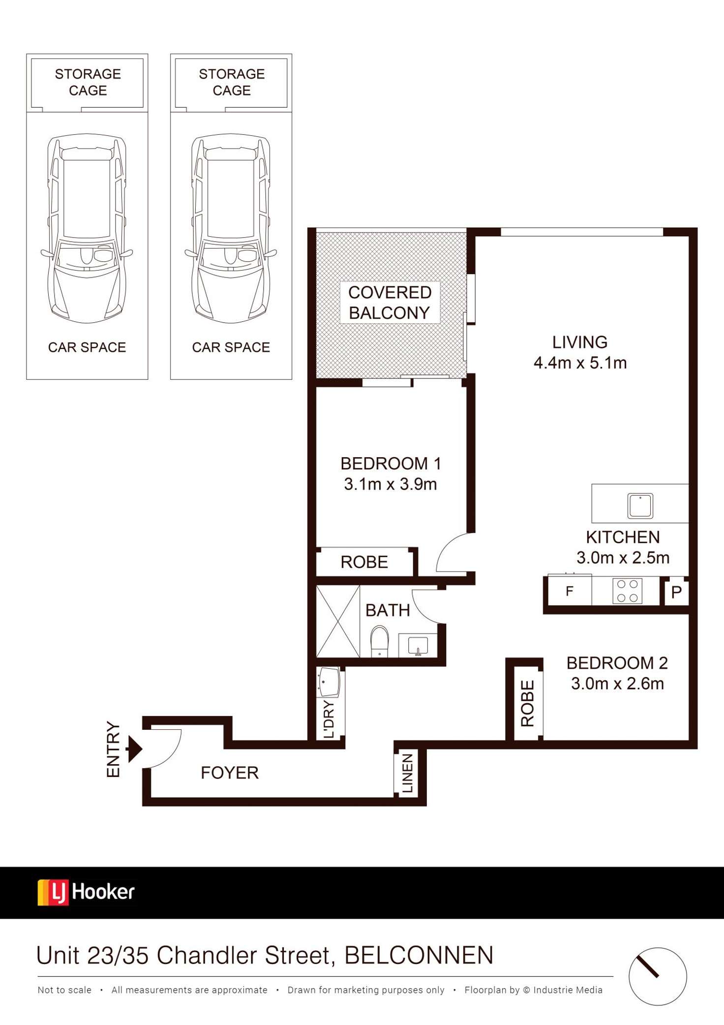 Floorplan of Homely apartment listing, 23/35 Chandler Street, Belconnen ACT 2617