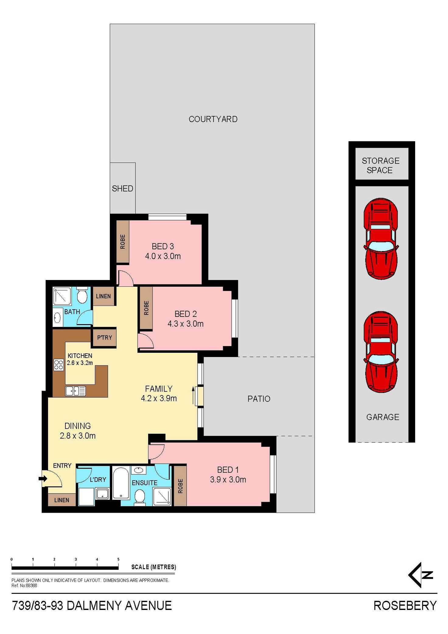 Floorplan of Homely apartment listing, 739/83-93 Dalmeny Avenue, Rosebery NSW 2018