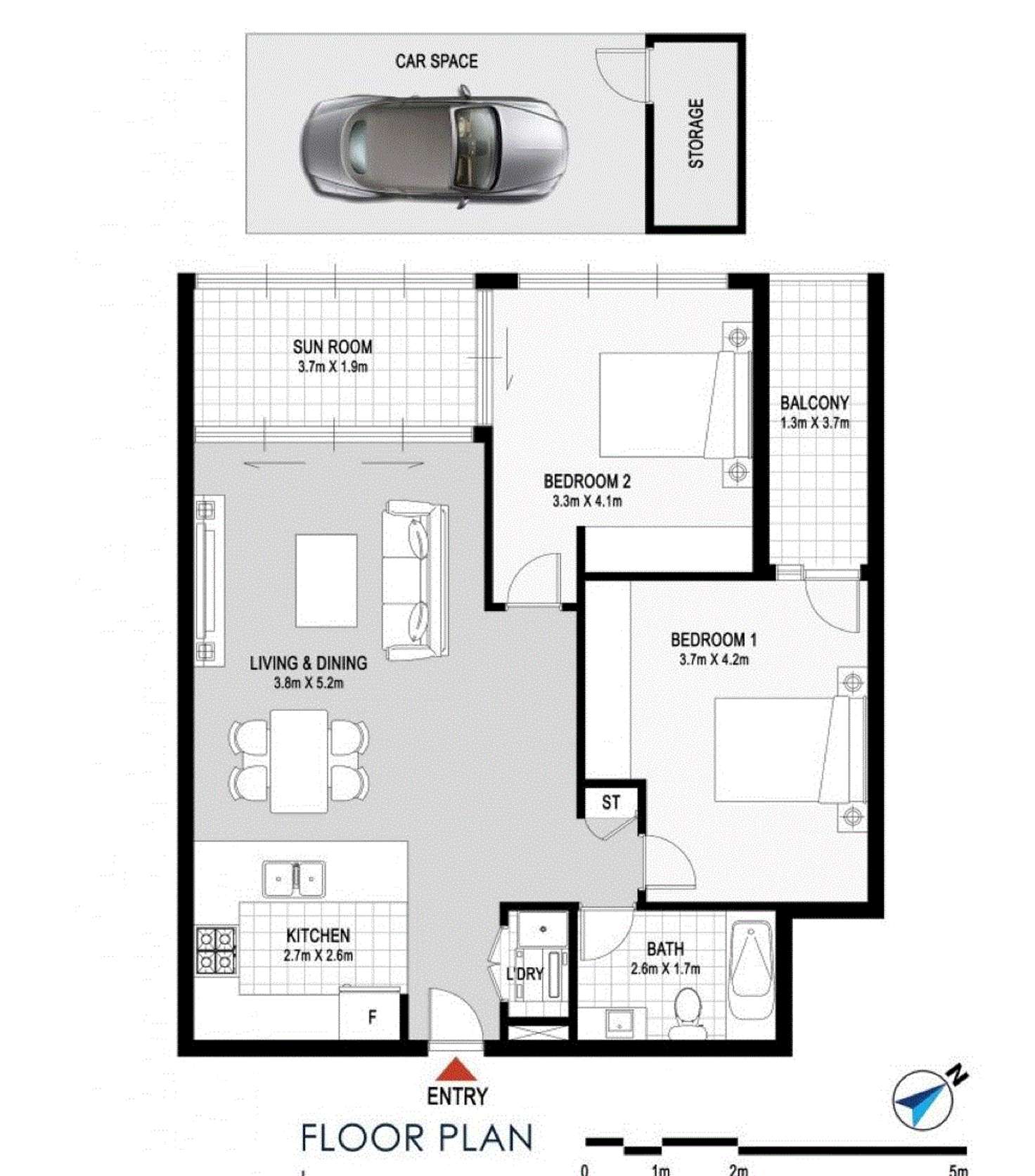 Floorplan of Homely unit listing, 906/36 Shoreline Drive, Rhodes NSW 2138