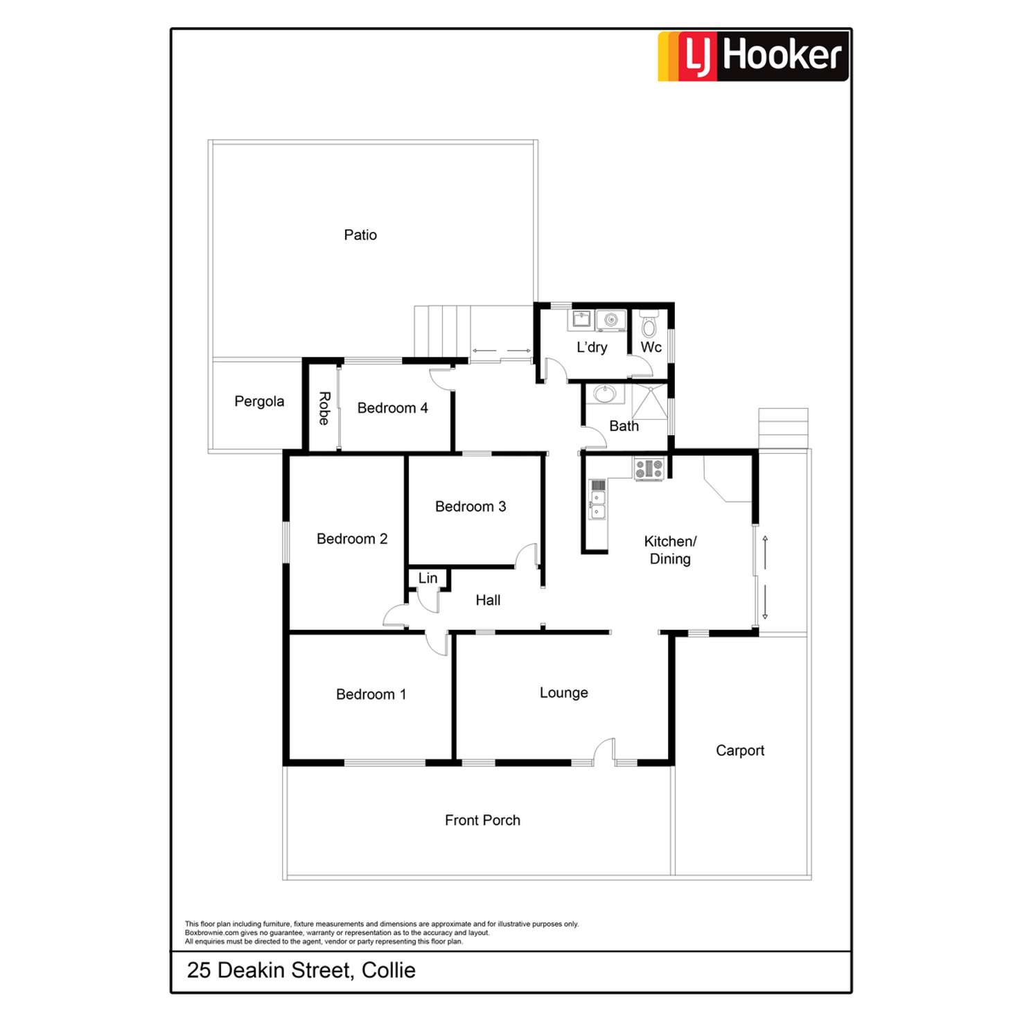 Floorplan of Homely house listing, 25 Deakin Street, Collie WA 6225