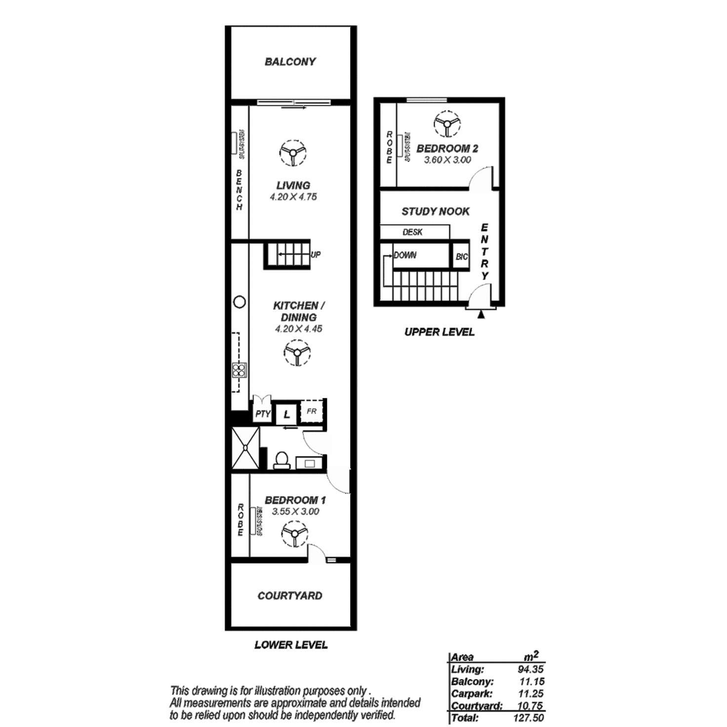 Floorplan of Homely unit listing, 204/59 Gibson Street, Bowden SA 5007