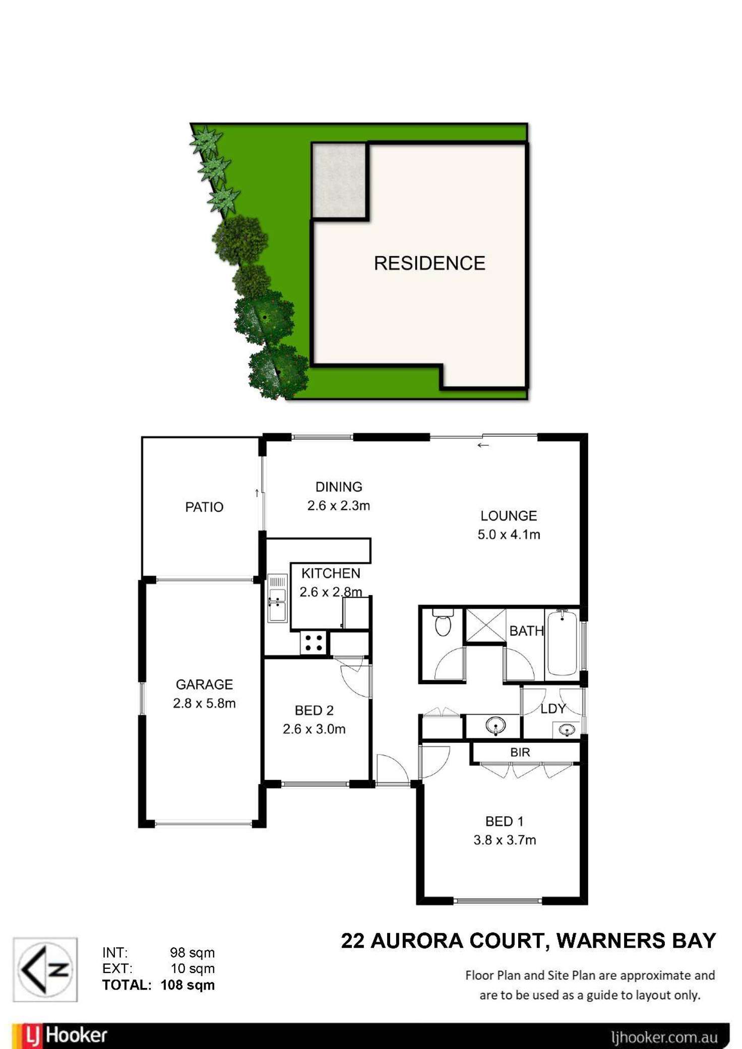 Floorplan of Homely villa listing, 22 Aurora Court, Warners Bay NSW 2282