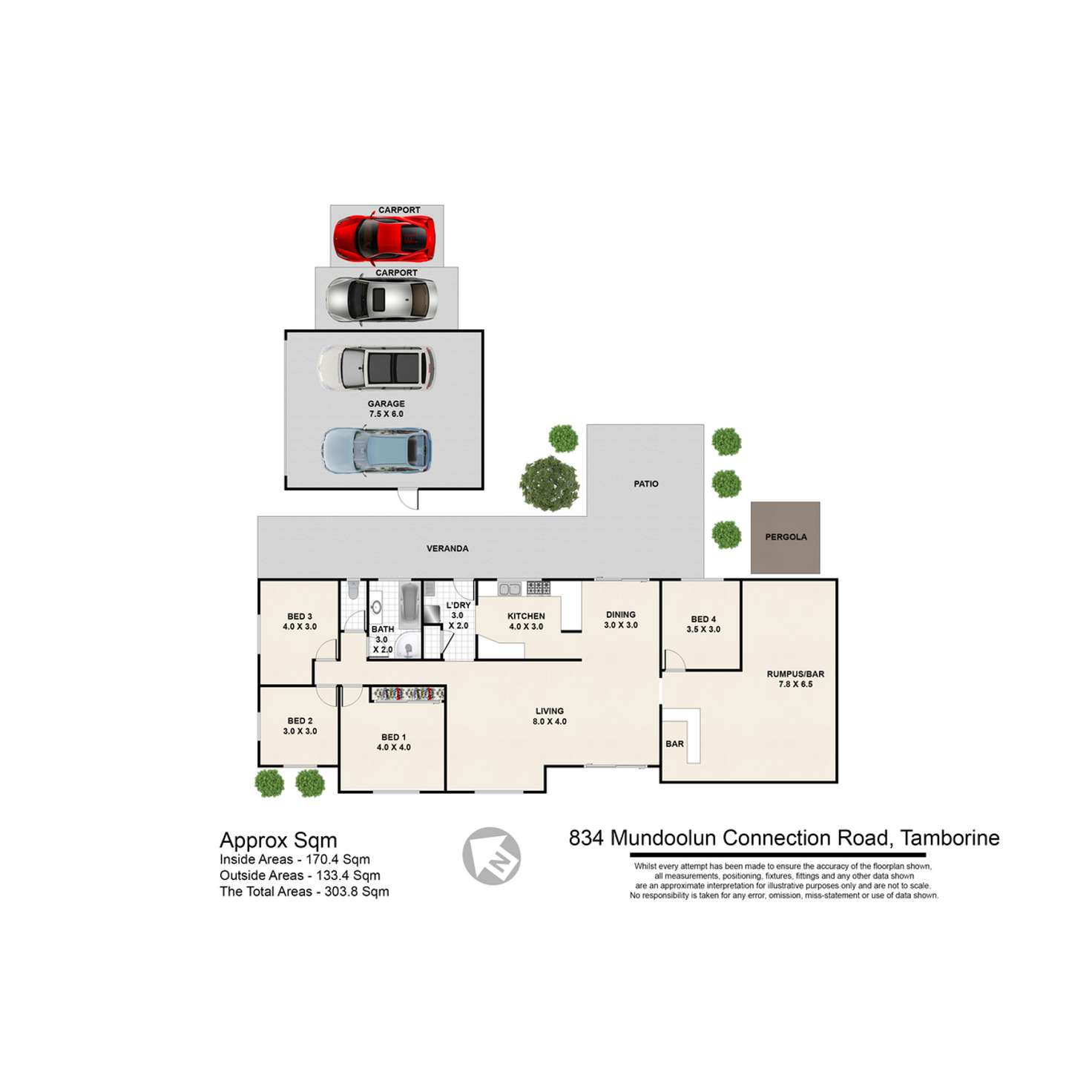 Floorplan of Homely house listing, 834 Mundoolun Connection Road, Tamborine QLD 4270