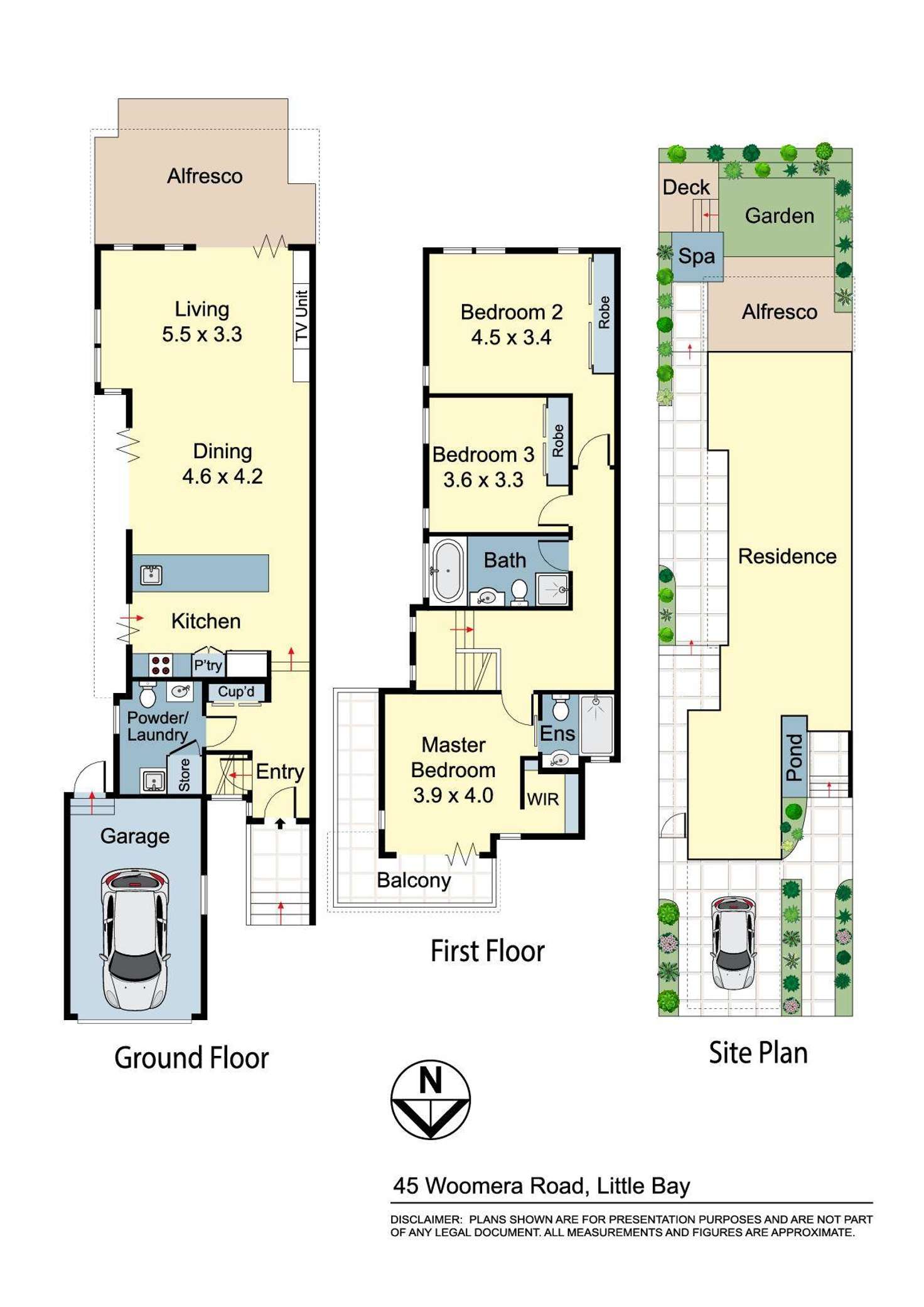 Floorplan of Homely semiDetached listing, 45 Woomera Road, Little Bay NSW 2036