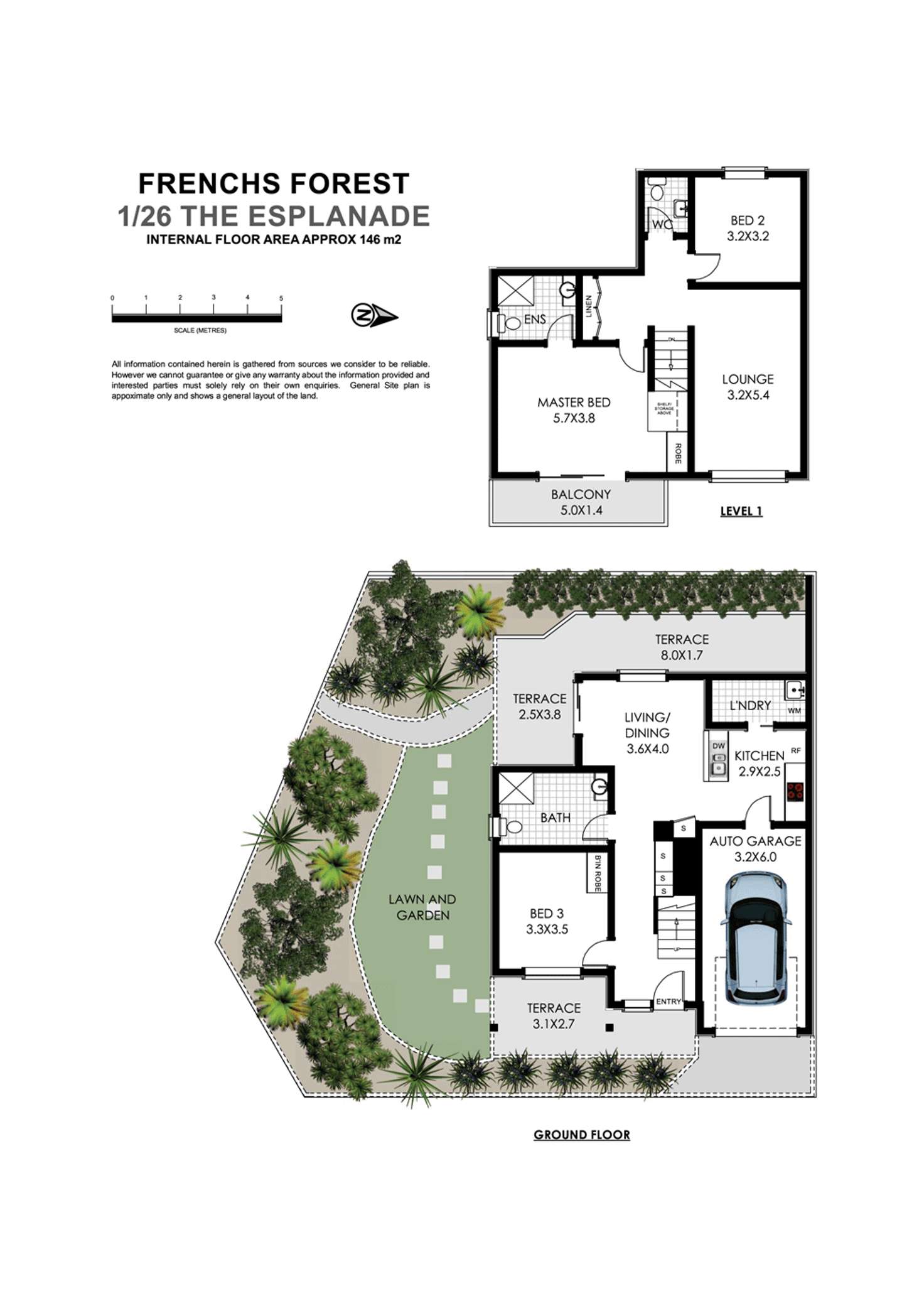 Floorplan of Homely townhouse listing, 1/26 The Esplanade, Frenchs Forest NSW 2086