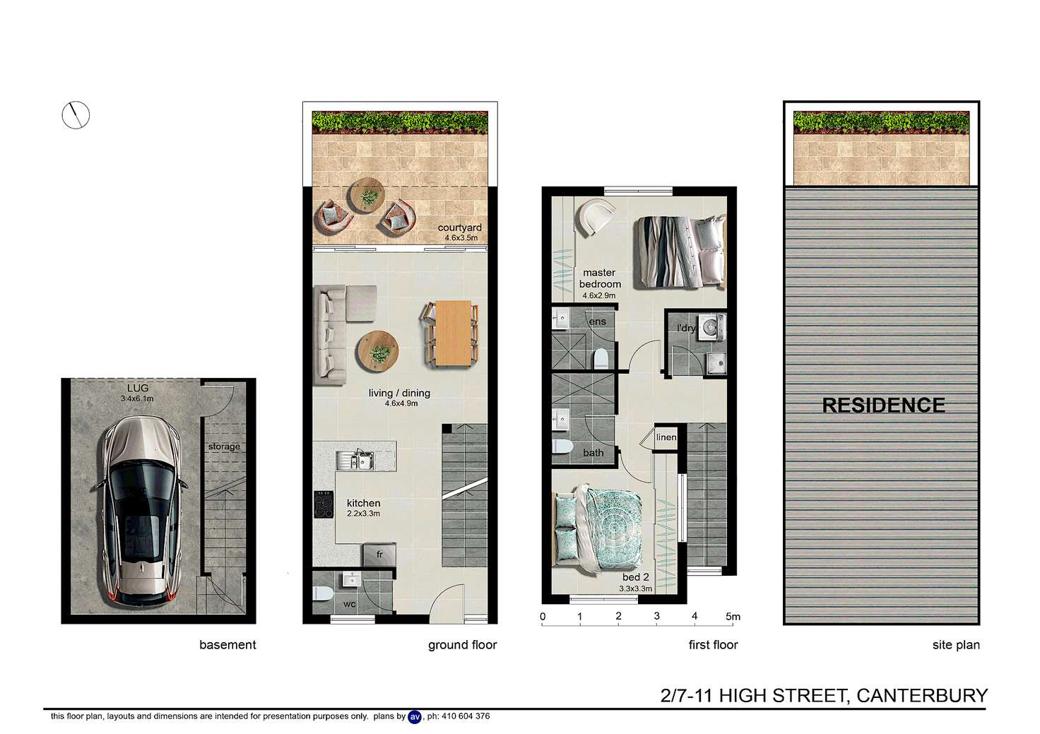 Floorplan of Homely townhouse listing, 2/7-11 High Street, Canterbury NSW 2193