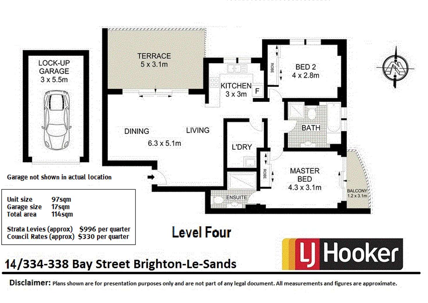 Floorplan of Homely unit listing, 14/334 Bay Street, Brighton-le-sands NSW 2216