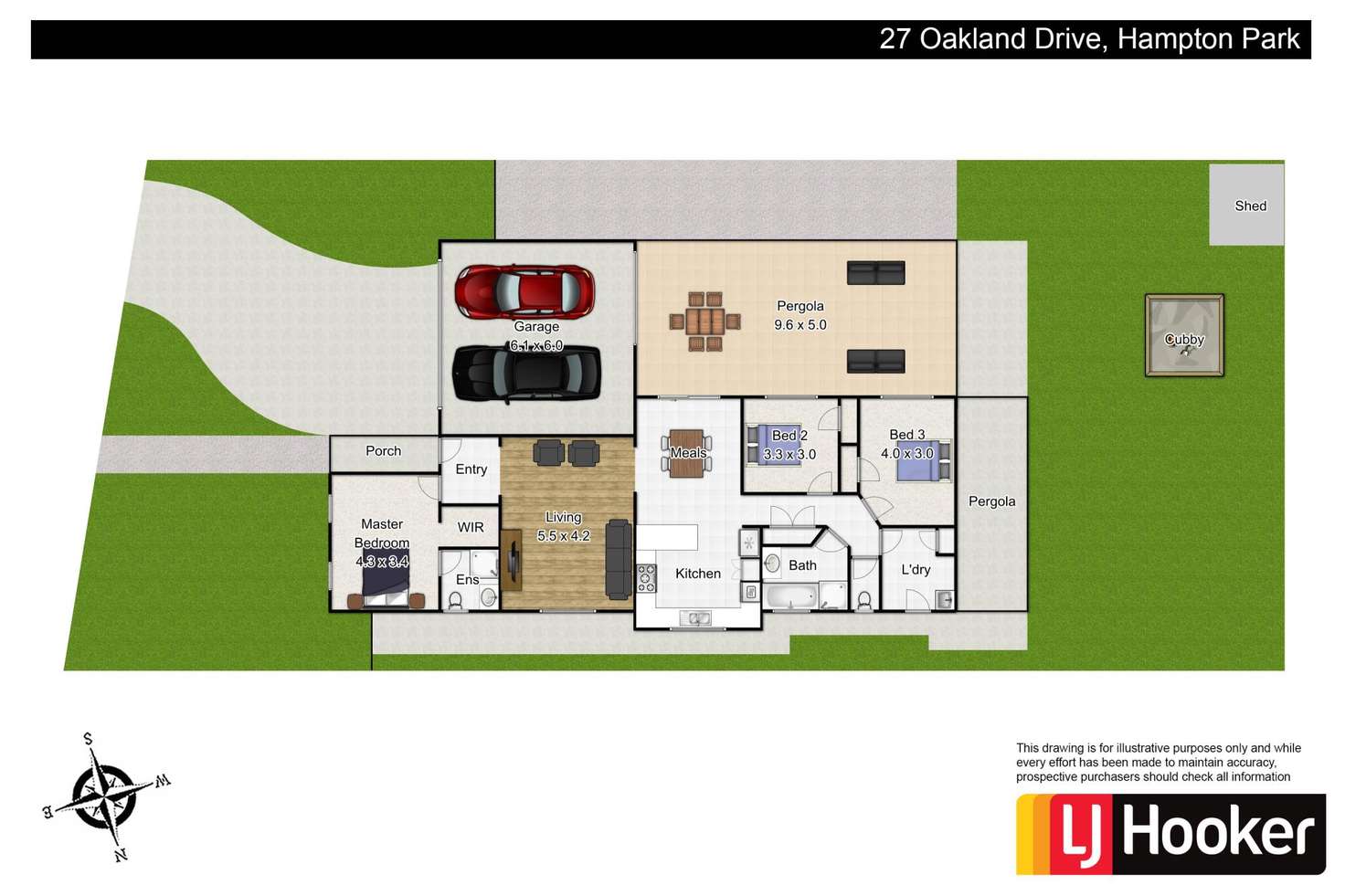 Floorplan of Homely house listing, 27 Oakland Drive, Hampton Park VIC 3976