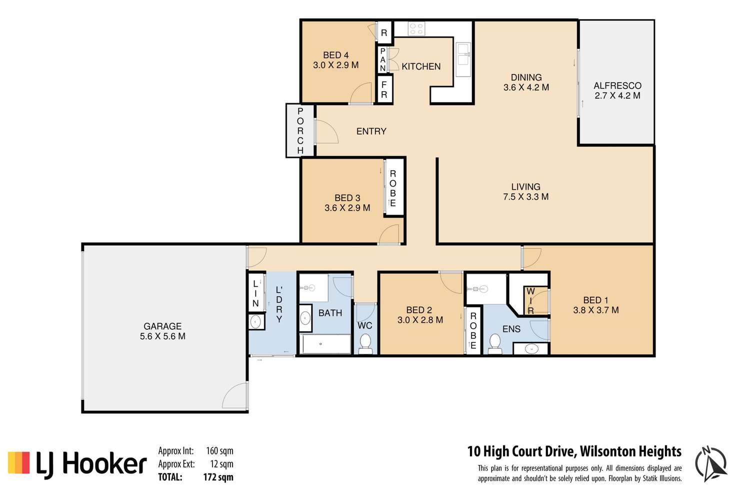 Floorplan of Homely house listing, 10 High Court Drive, Wilsonton Heights QLD 4350