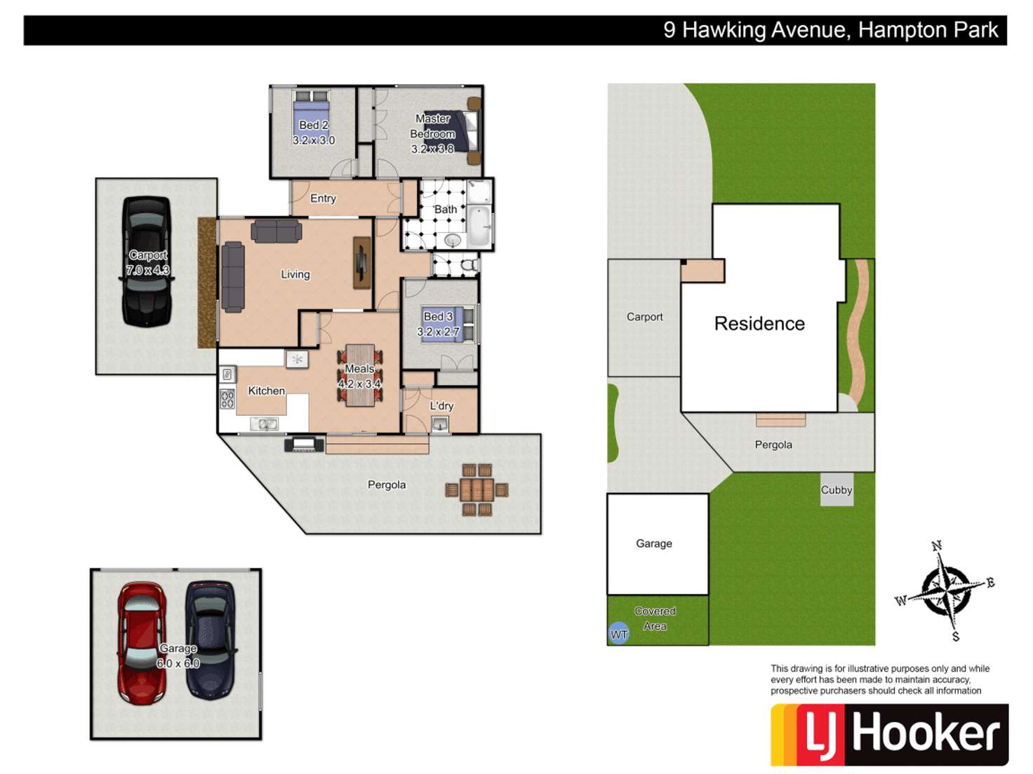 Floorplan of Homely house listing, 9 Hawking Avenue, Hampton Park VIC 3976