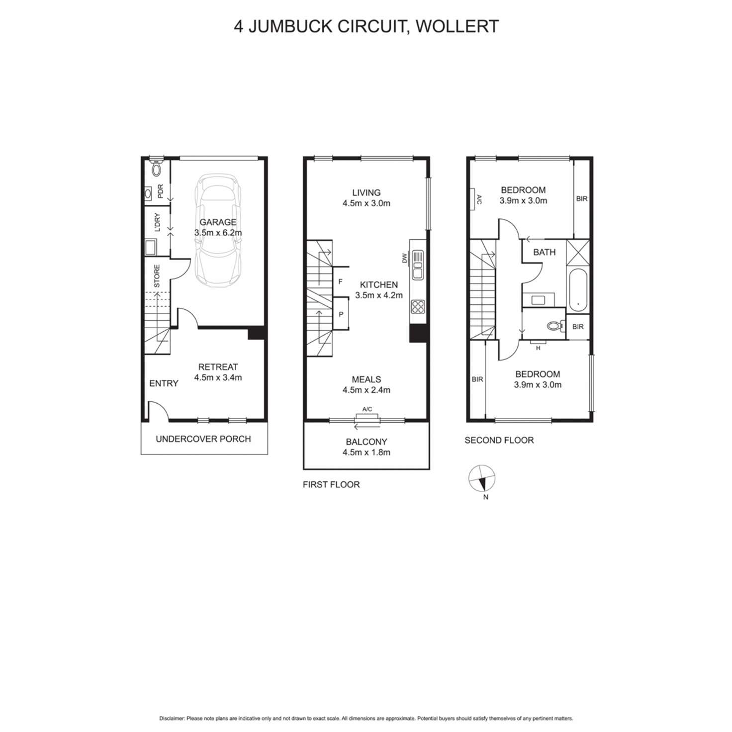 Floorplan of Homely townhouse listing, 4 Jumbuck Circuit, Wollert VIC 3750