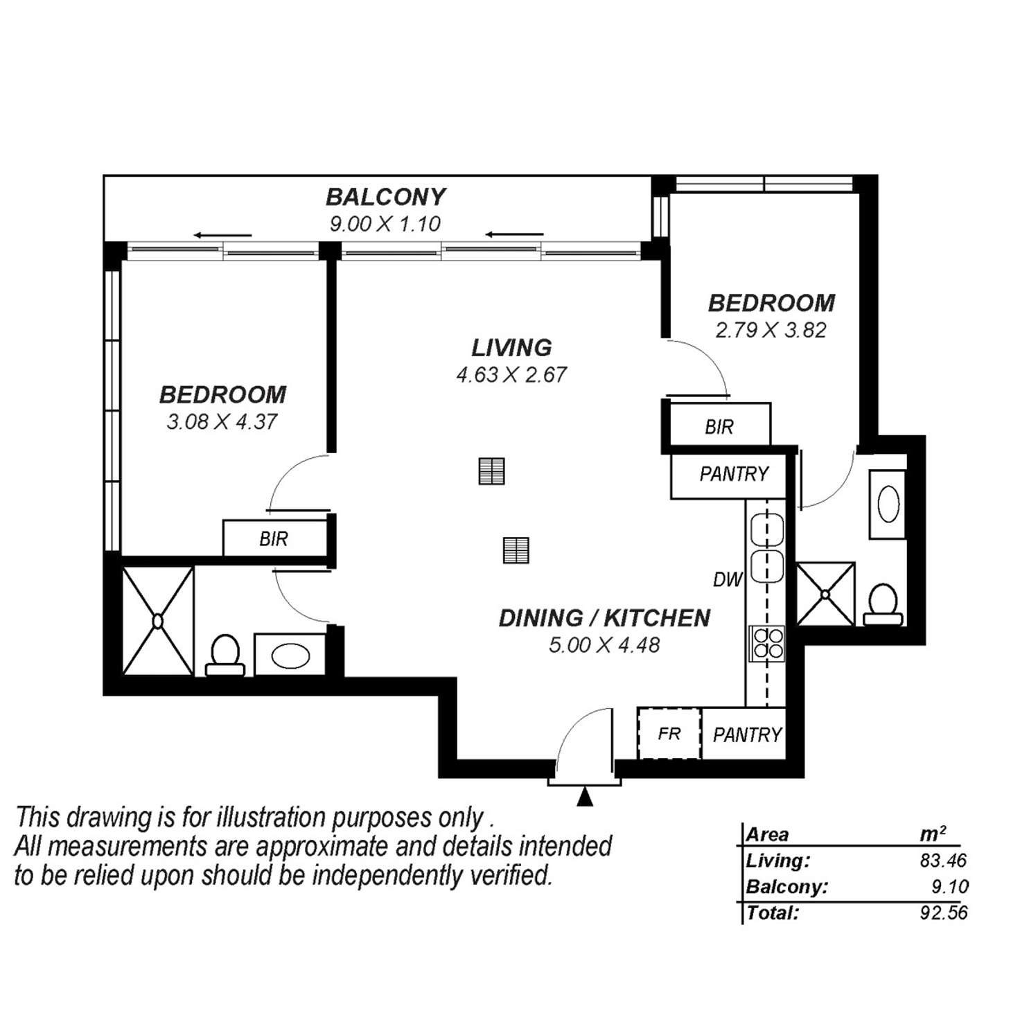 Floorplan of Homely apartment listing, 905/16-20 Coglin Street, Adelaide SA 5000