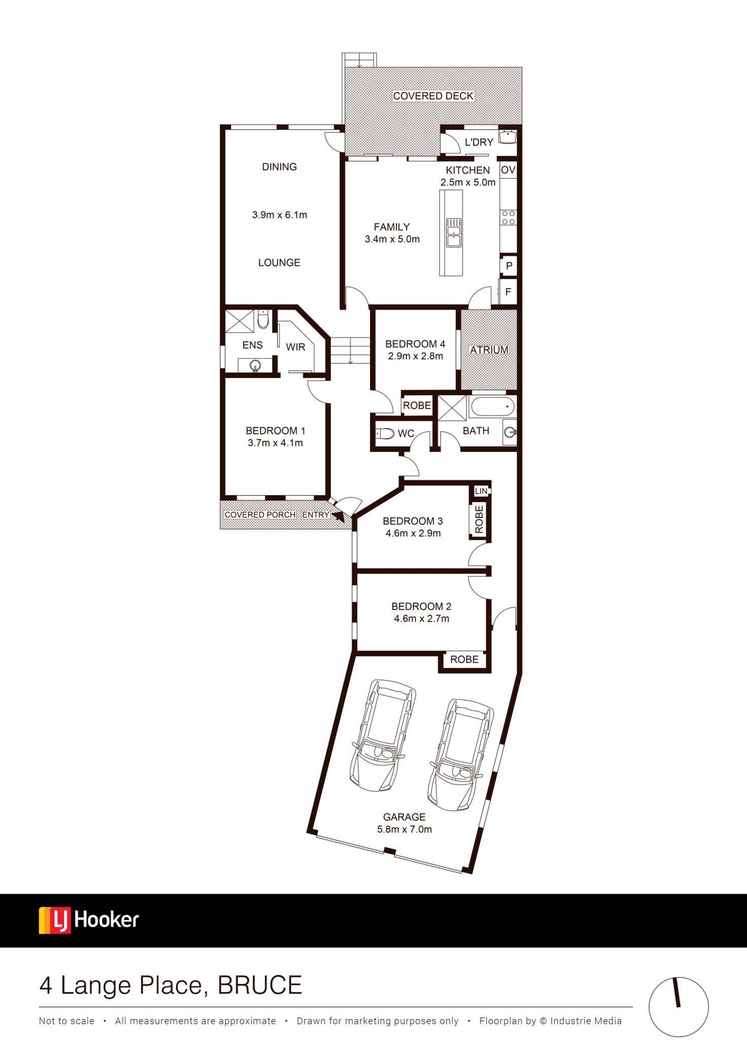 Floorplan of Homely house listing, 4 Lange Place, Bruce ACT 2617