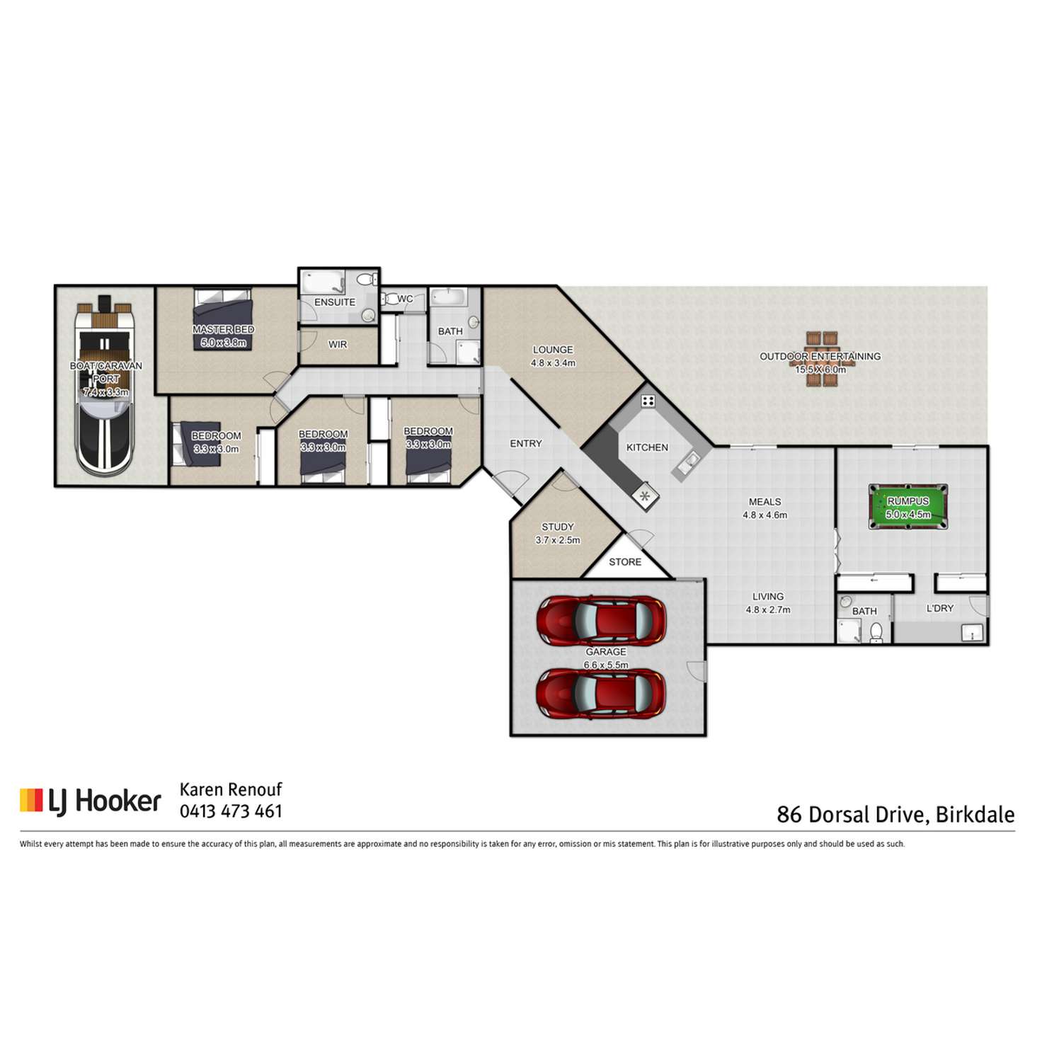 Floorplan of Homely house listing, 86 Dorsal Drive, Birkdale QLD 4159