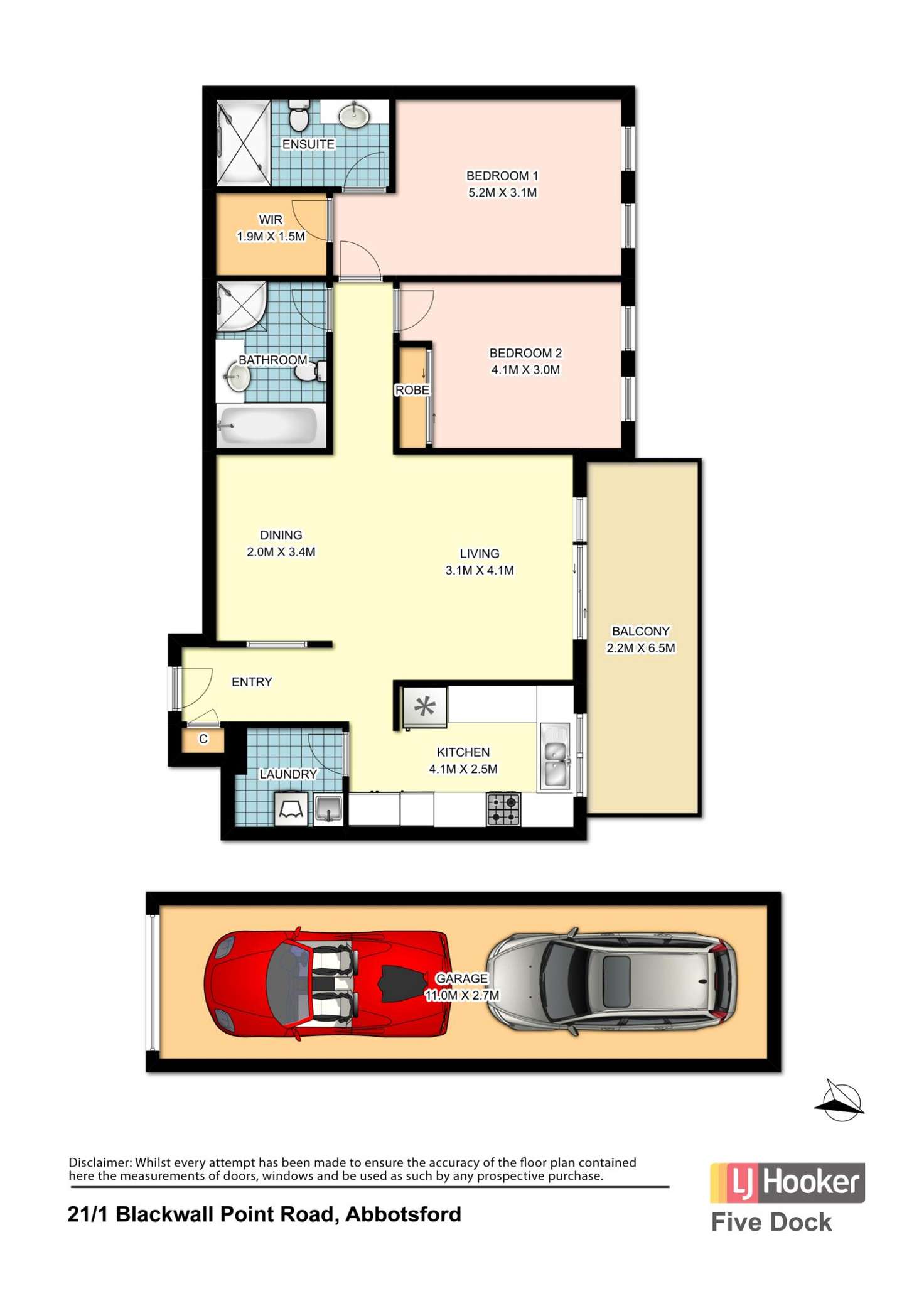 Floorplan of Homely apartment listing, 21/1 Blackwall Point Road, Abbotsford NSW 2046
