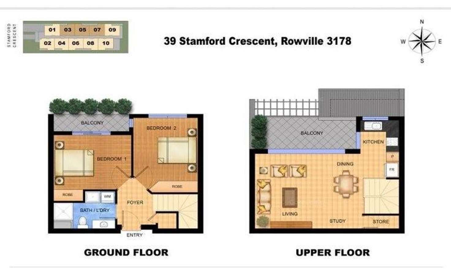 Floorplan of Homely unit listing, 8/39 Stamford Crescent, Rowville VIC 3178