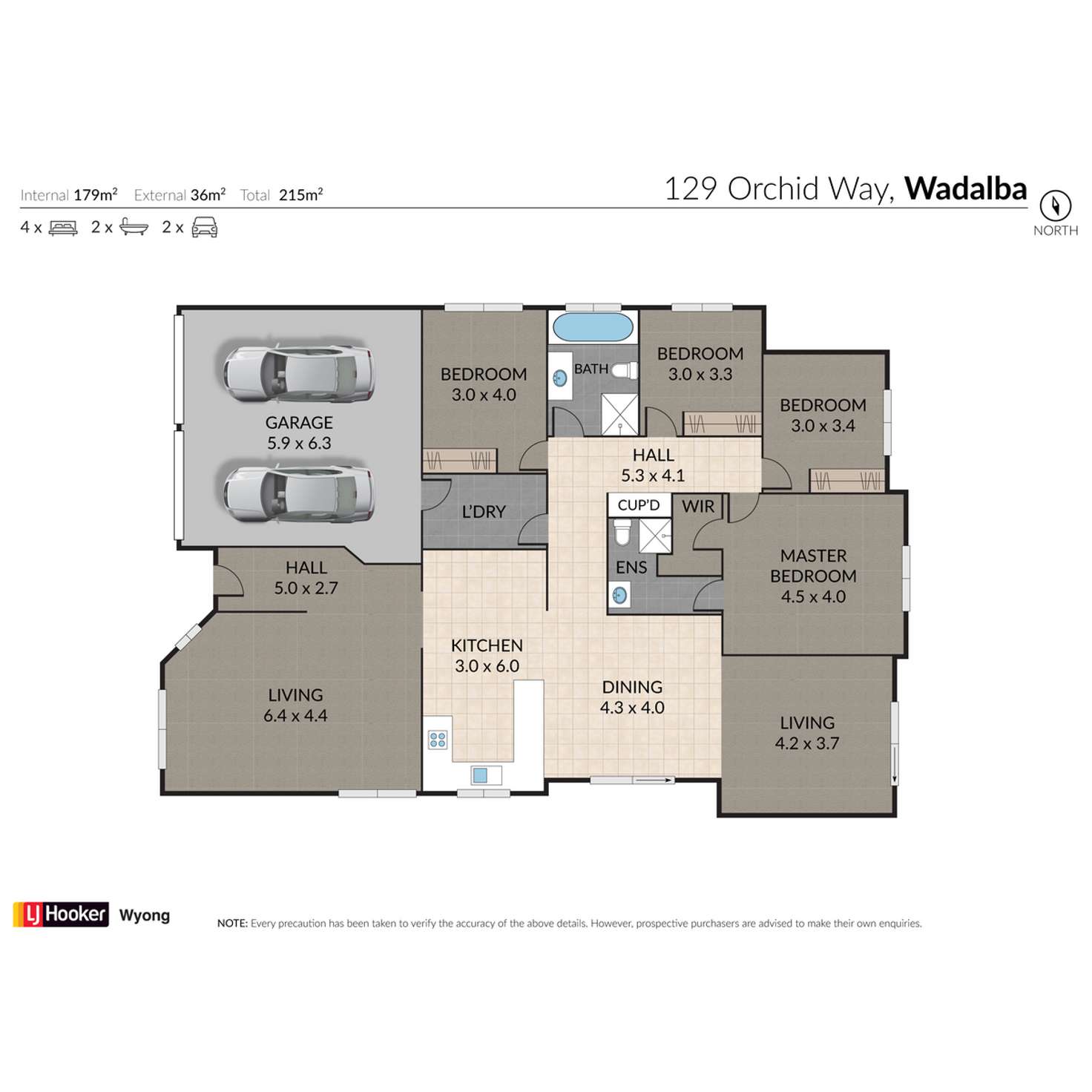 Floorplan of Homely house listing, 129 Orchid Way, Wadalba NSW 2259