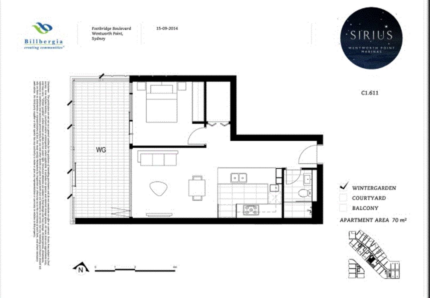 Floorplan of Homely unit listing, 611/18 Footbridge Blvd, Wentworth Point NSW 2127