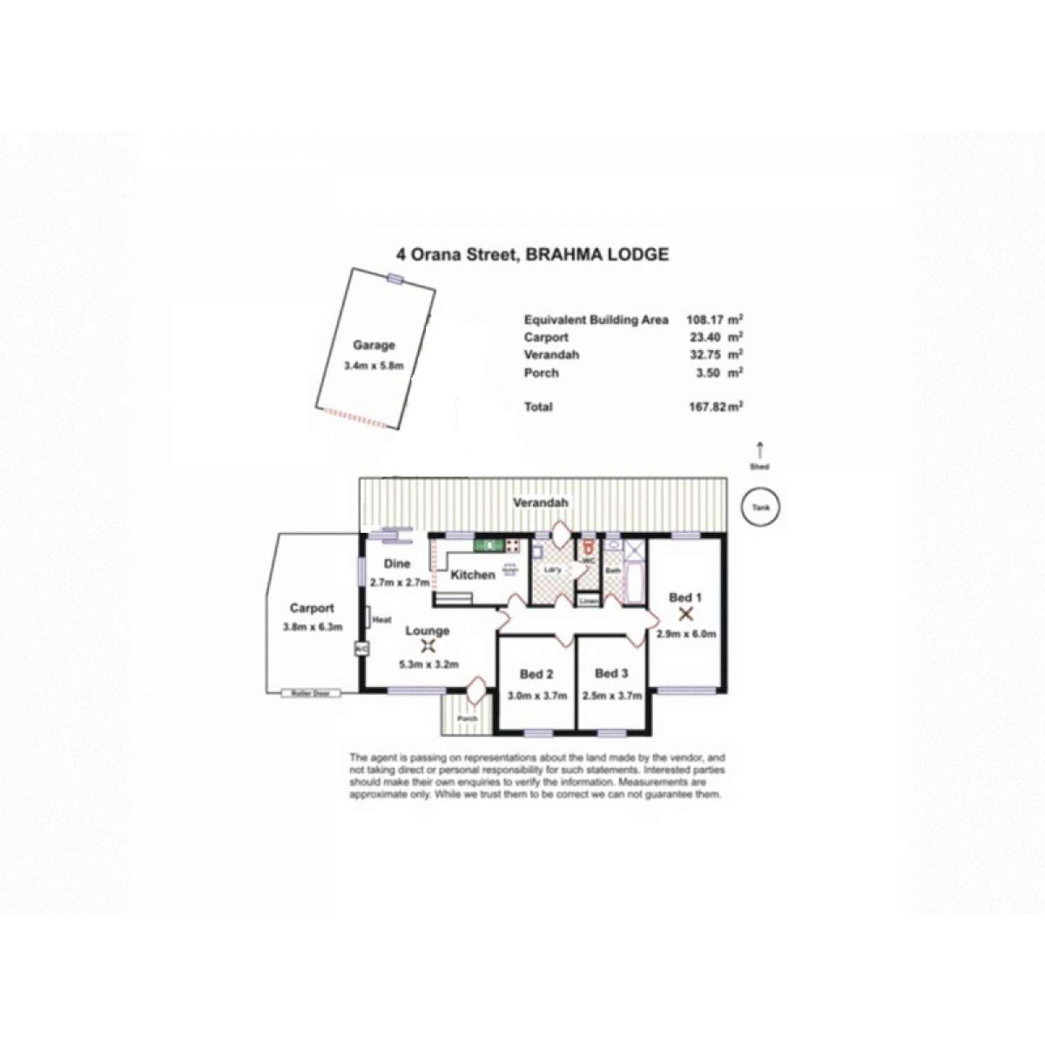 Floorplan of Homely house listing, 4 Orana Street, Brahma Lodge SA 5109