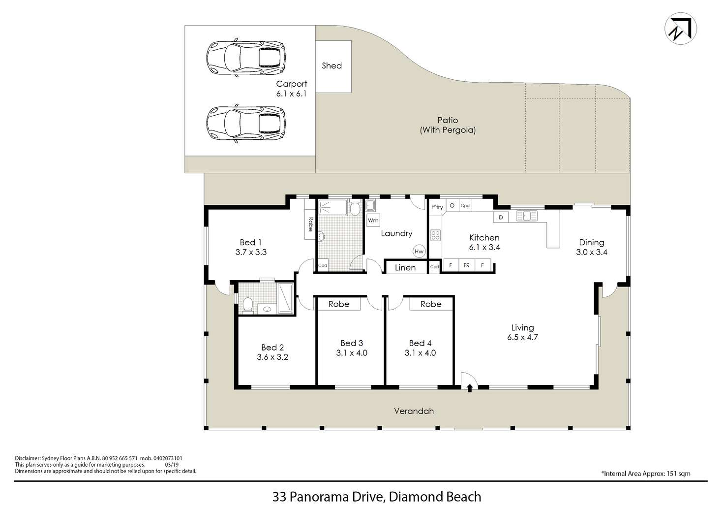 Floorplan of Homely house listing, 33 Panorama Drive, Diamond Beach NSW 2430