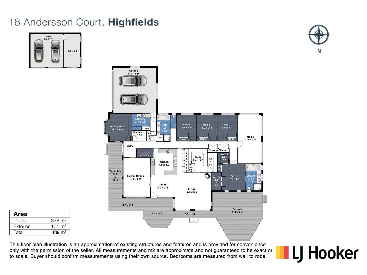 Floorplan of Homely house listing, 18-24 Andersson Court, Highfields QLD 4352