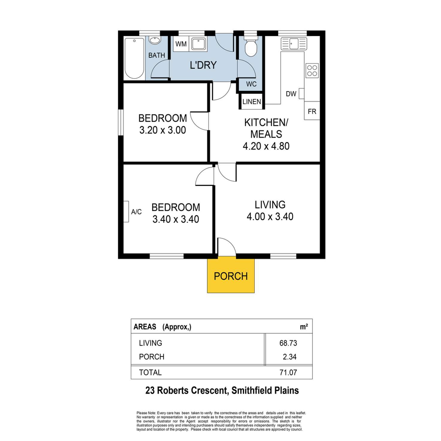 Floorplan of Homely house listing, 23 Roberts Crescent, Smithfield Plains SA 5114