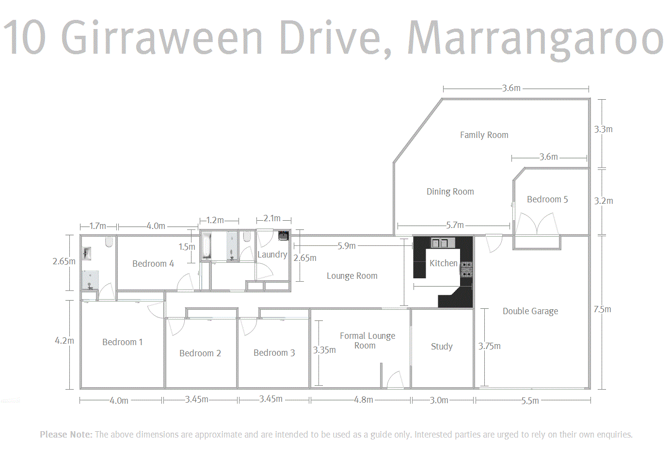 Floorplan of Homely house listing, 10 Girraween Drive, Marrangaroo NSW 2790