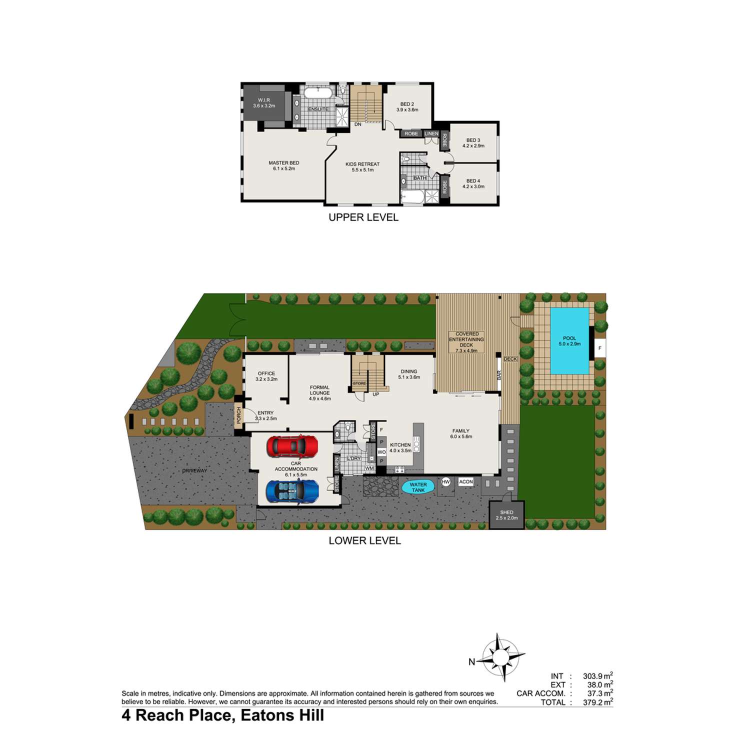 Floorplan of Homely house listing, 4 Reach Place, Eatons Hill QLD 4037