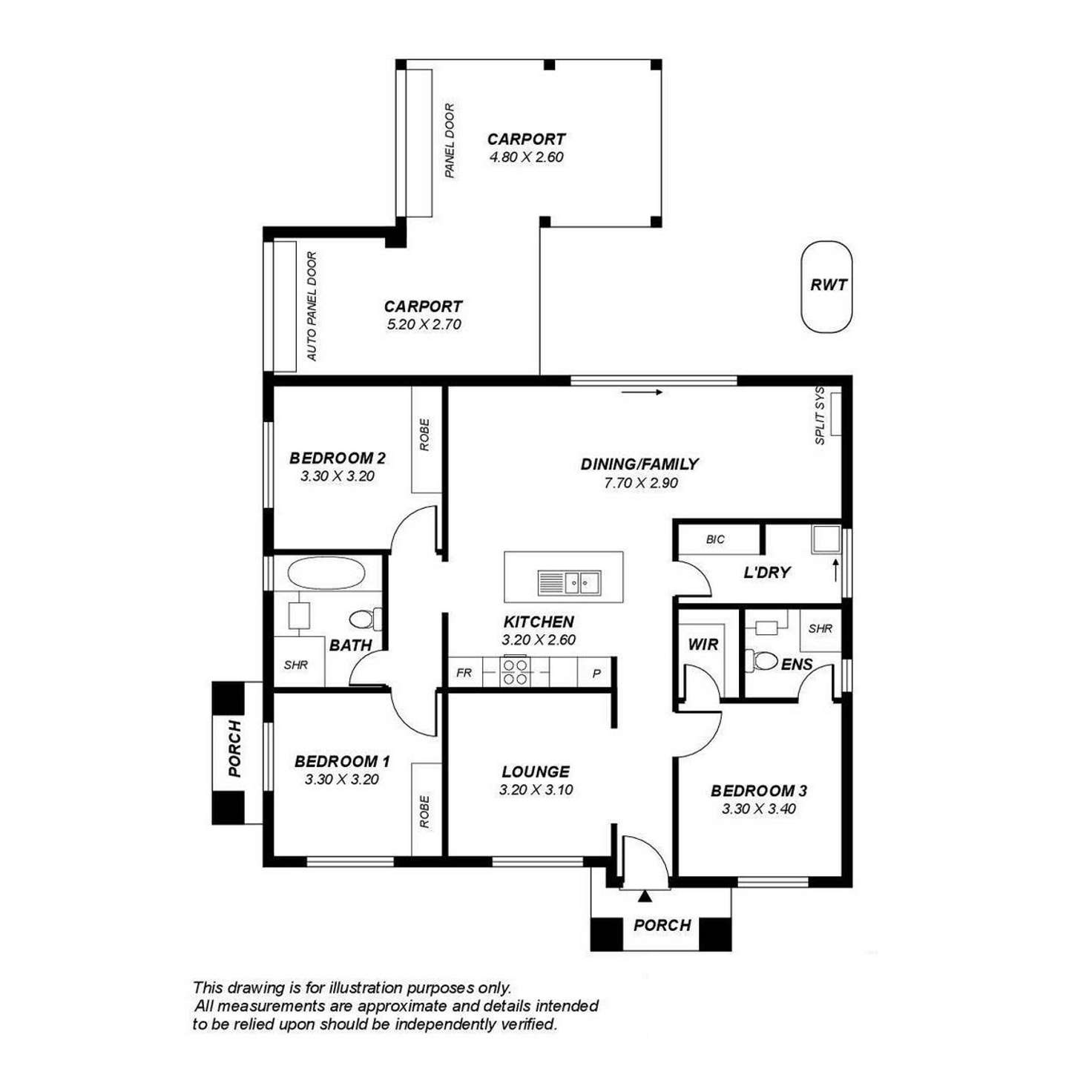 Floorplan of Homely house listing, 1 McLaren Street, Evanston Gardens SA 5116