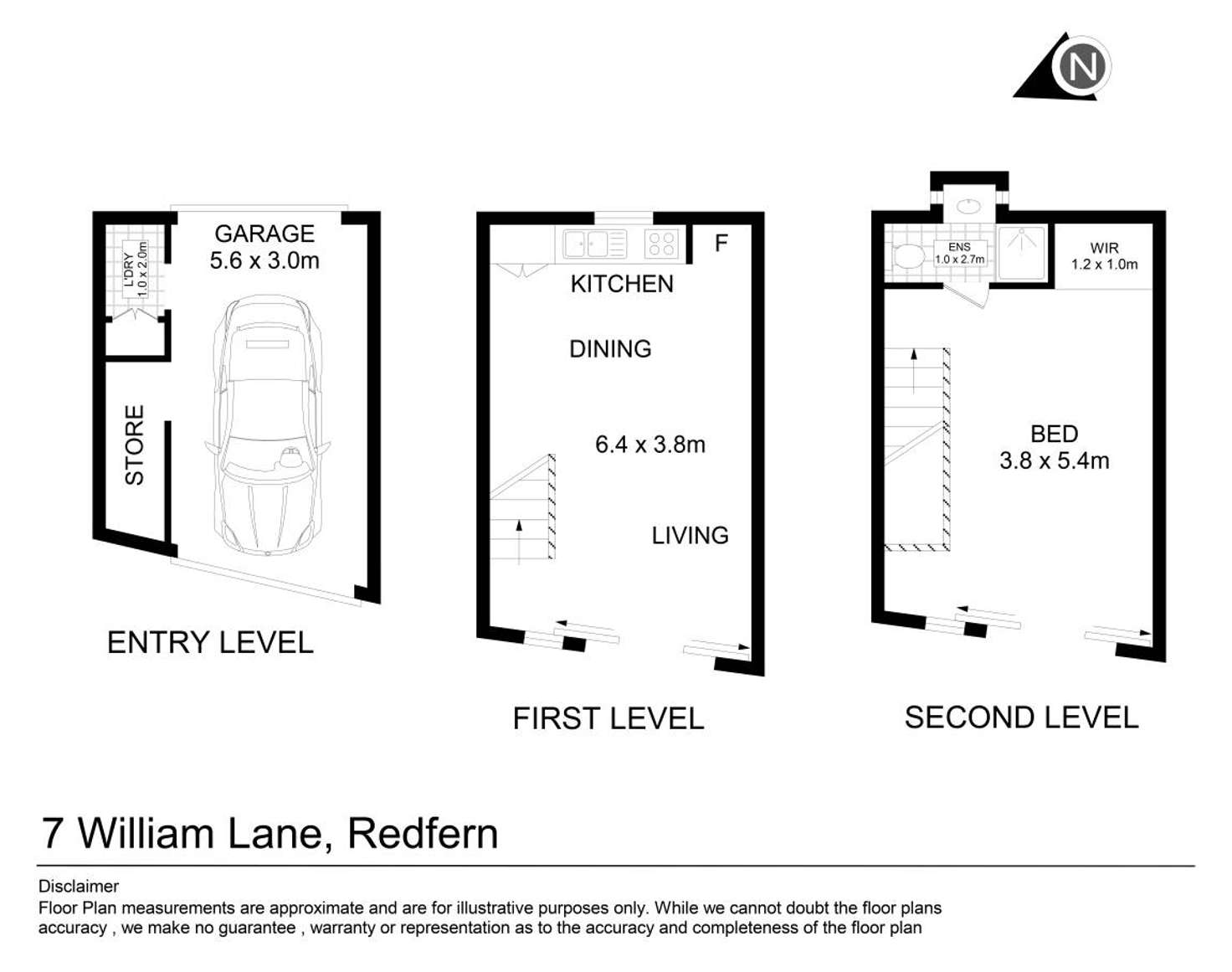 Floorplan of Homely townhouse listing, 7 William Lane, Redfern NSW 2016