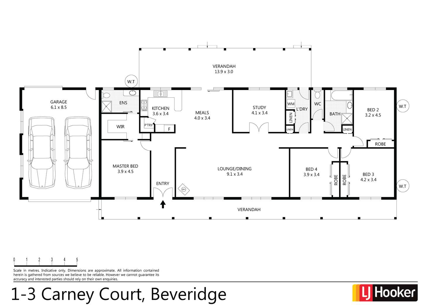 Floorplan of Homely house listing, 1-3 Carney Court, Beveridge VIC 3753