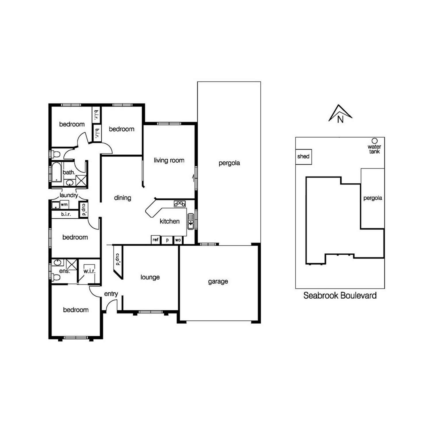 Floorplan of Homely house listing, 128 Seabrook Boulevard, Seabrook VIC 3028