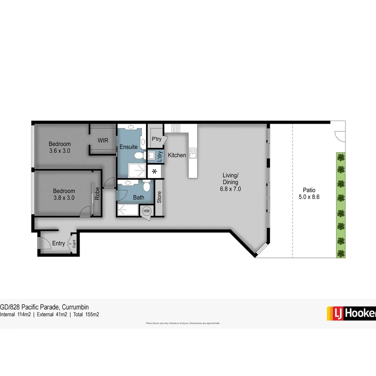 Floorplan of Homely apartment listing, GD/828 Pacific Parade, Currumbin QLD 4223