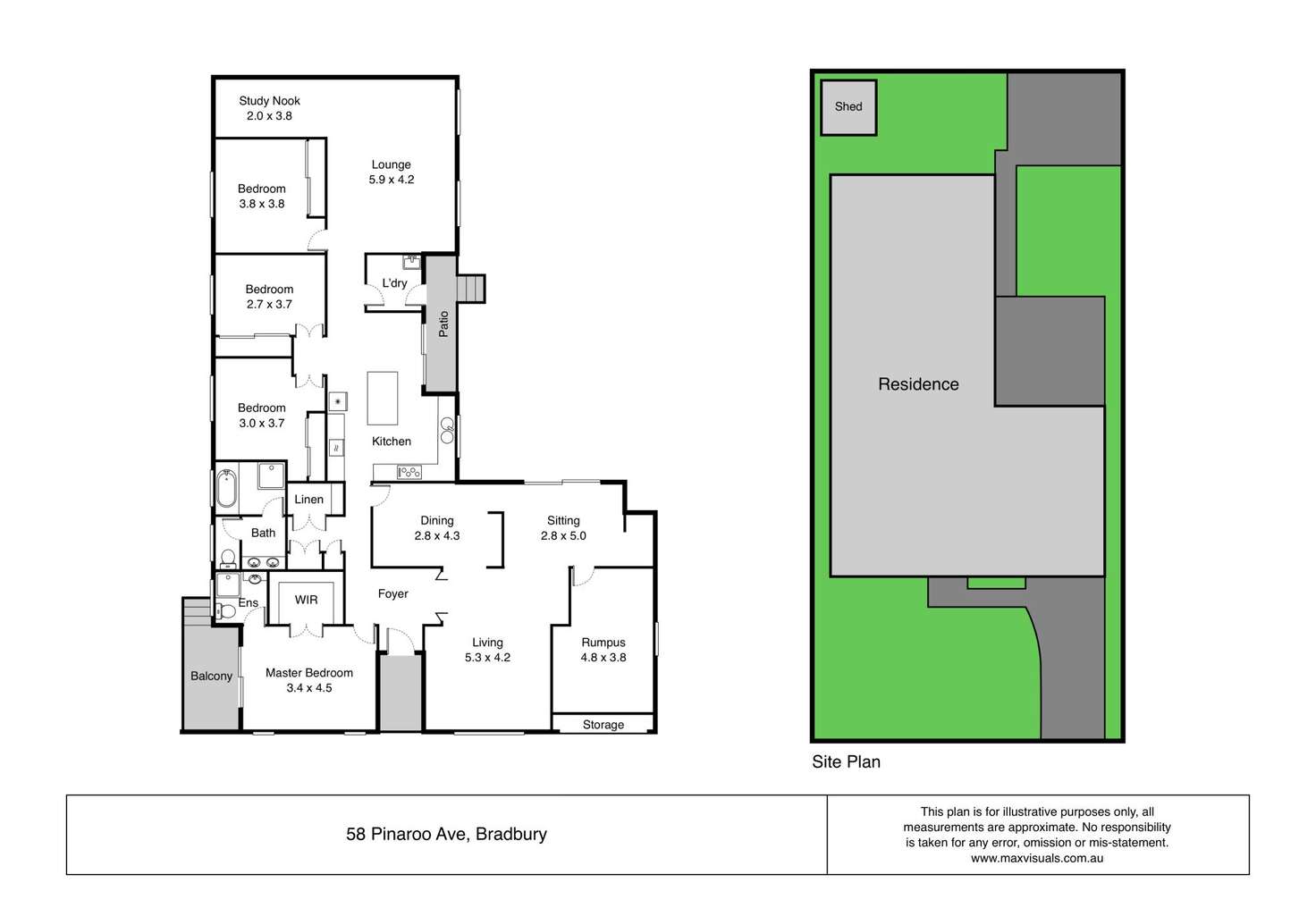 Floorplan of Homely house listing, 58 Pinaroo Crescent, Bradbury NSW 2560