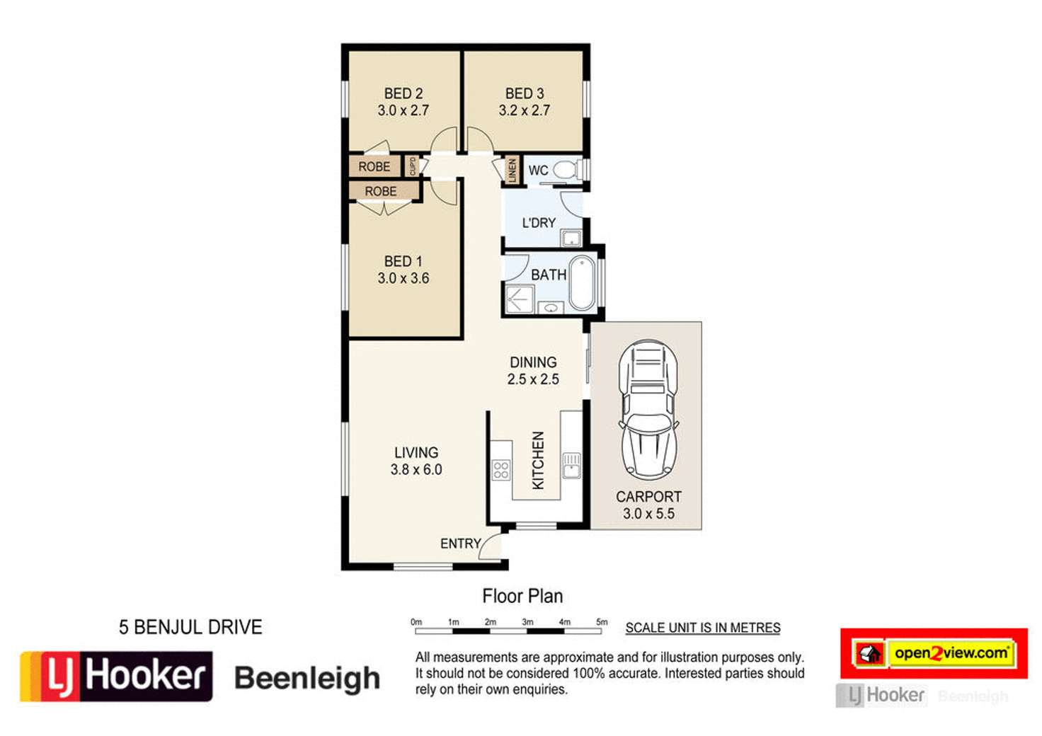 Floorplan of Homely house listing, 5 Benjul Drive, Beenleigh QLD 4207