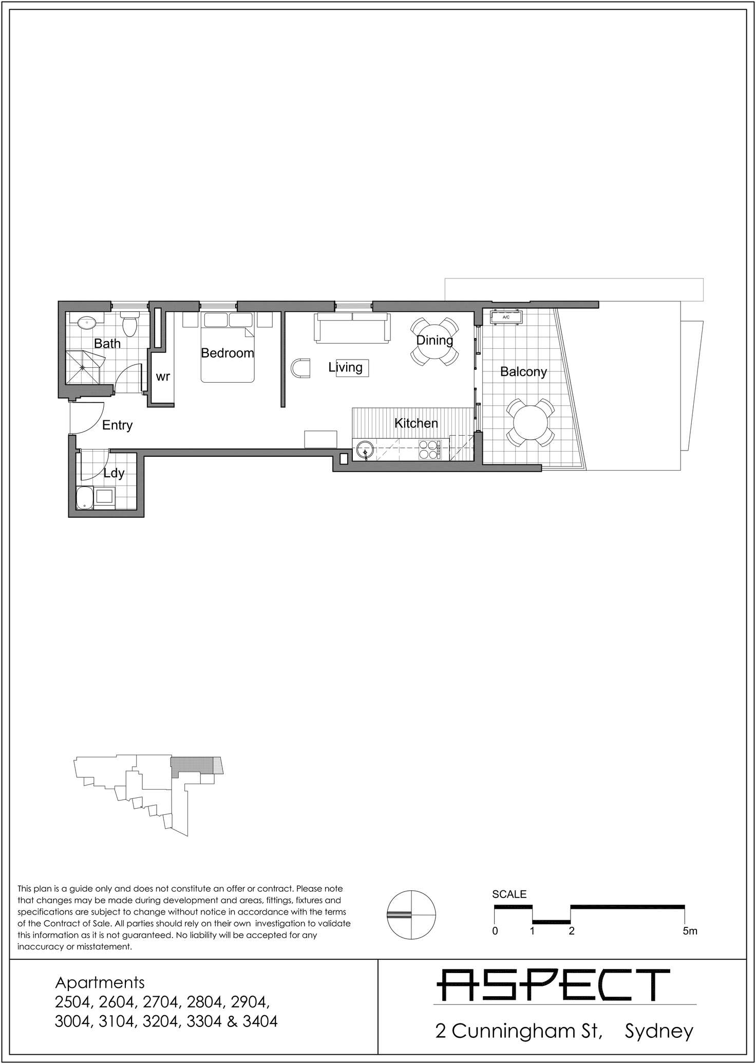 Floorplan of Homely studio listing, 2 Cunningham Street, Sydney NSW 2000