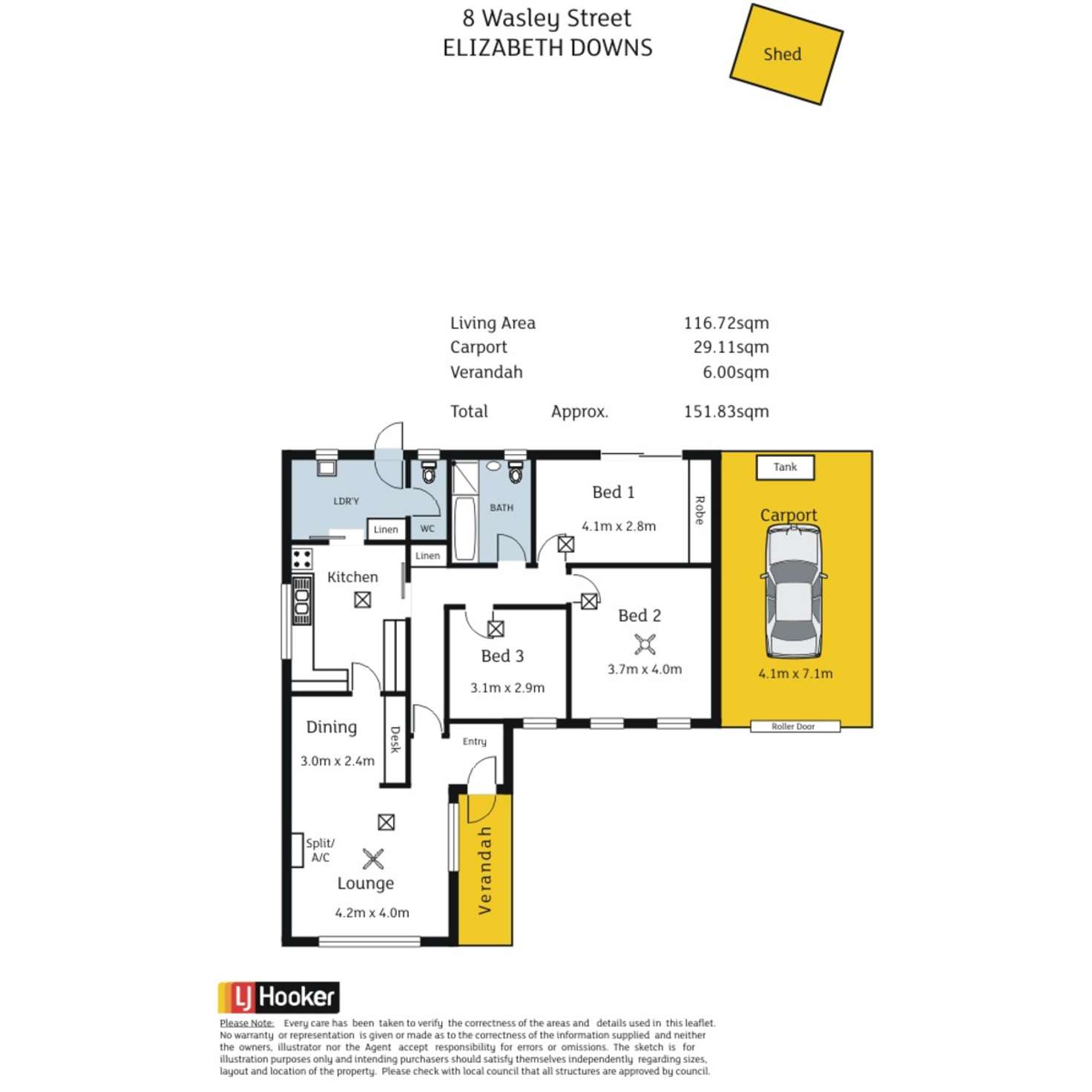 Floorplan of Homely house listing, 8 Wasley Street, Elizabeth Downs SA 5113