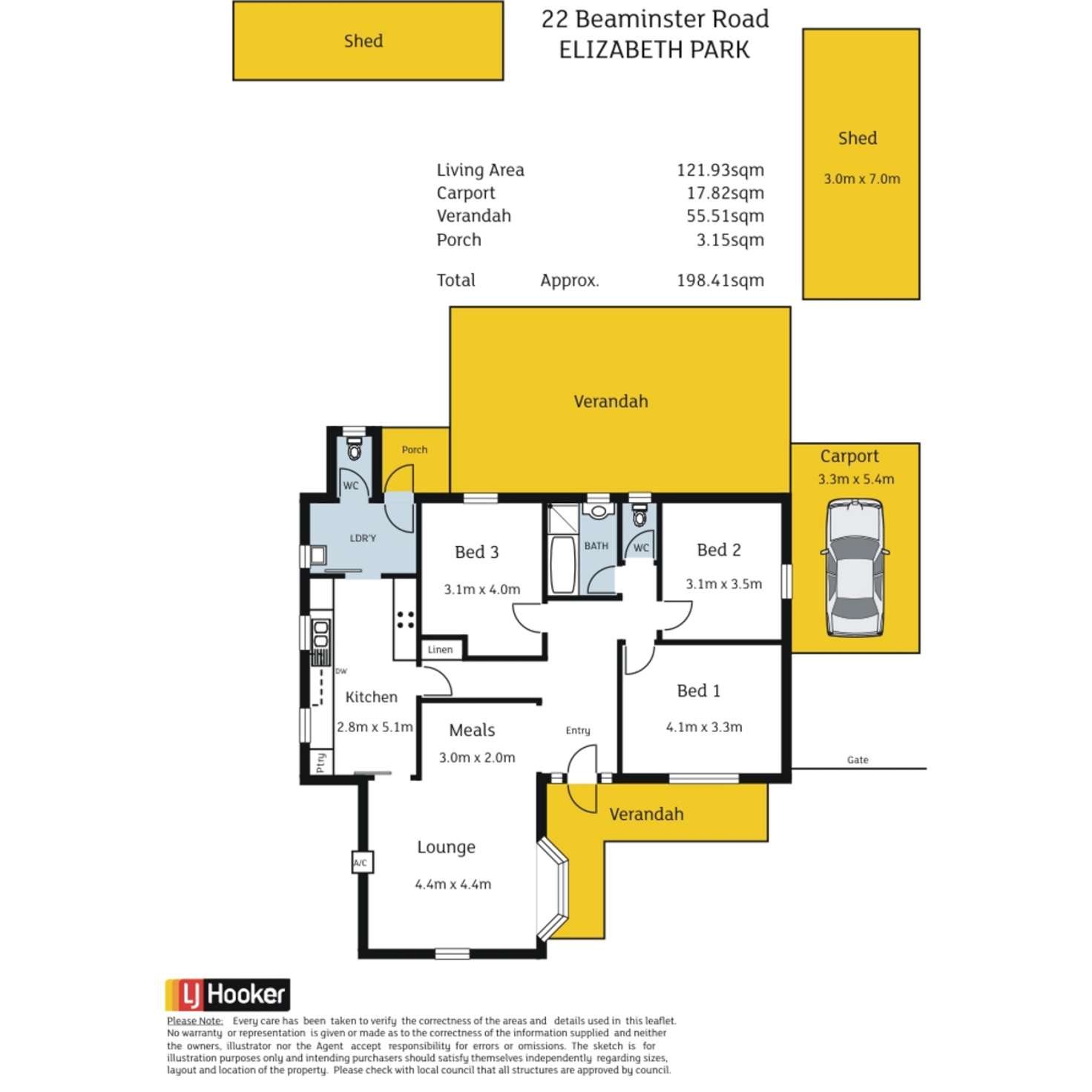 Floorplan of Homely house listing, 22 Beaminster Road, Elizabeth Park SA 5113