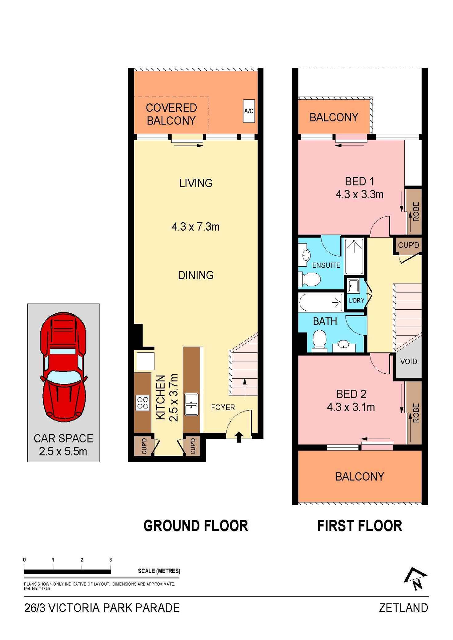 Floorplan of Homely apartment listing, 26/3 Victoria Park Parade, Zetland NSW 2017