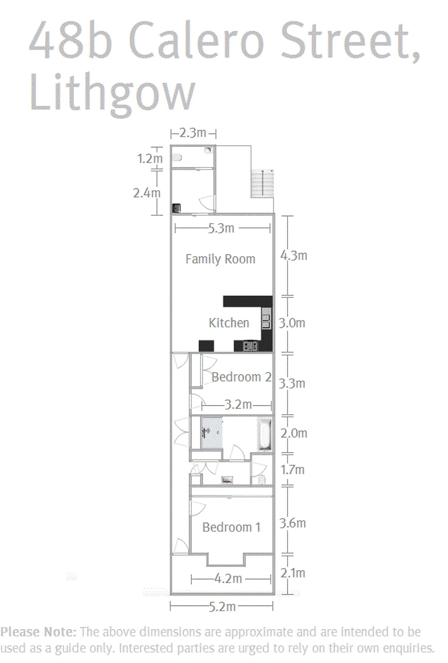 Floorplan of Homely house listing, 48b Calero Street, Lithgow NSW 2790