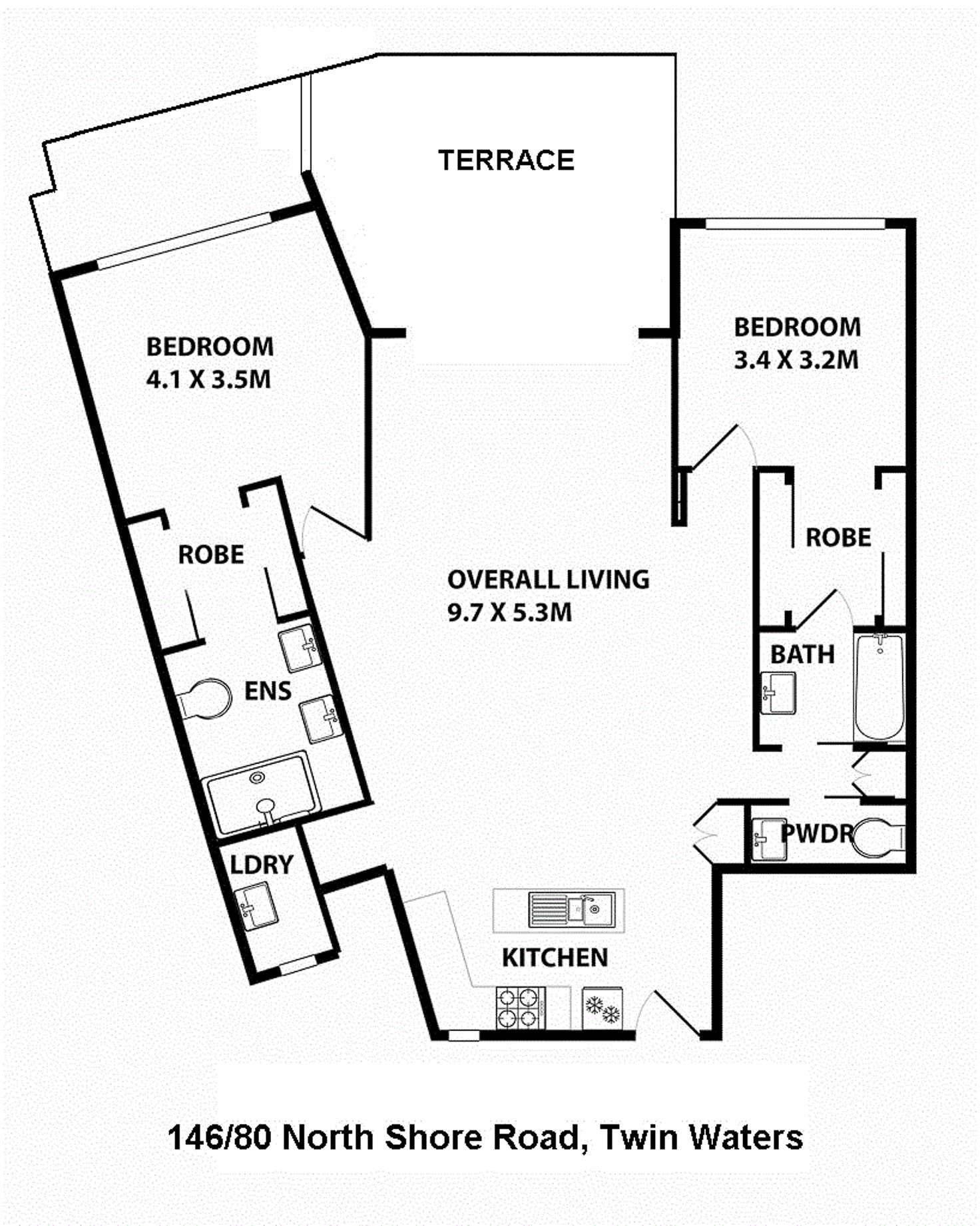 Floorplan of Homely unit listing, 146/80 North Shore Road, Twin Waters QLD 4564