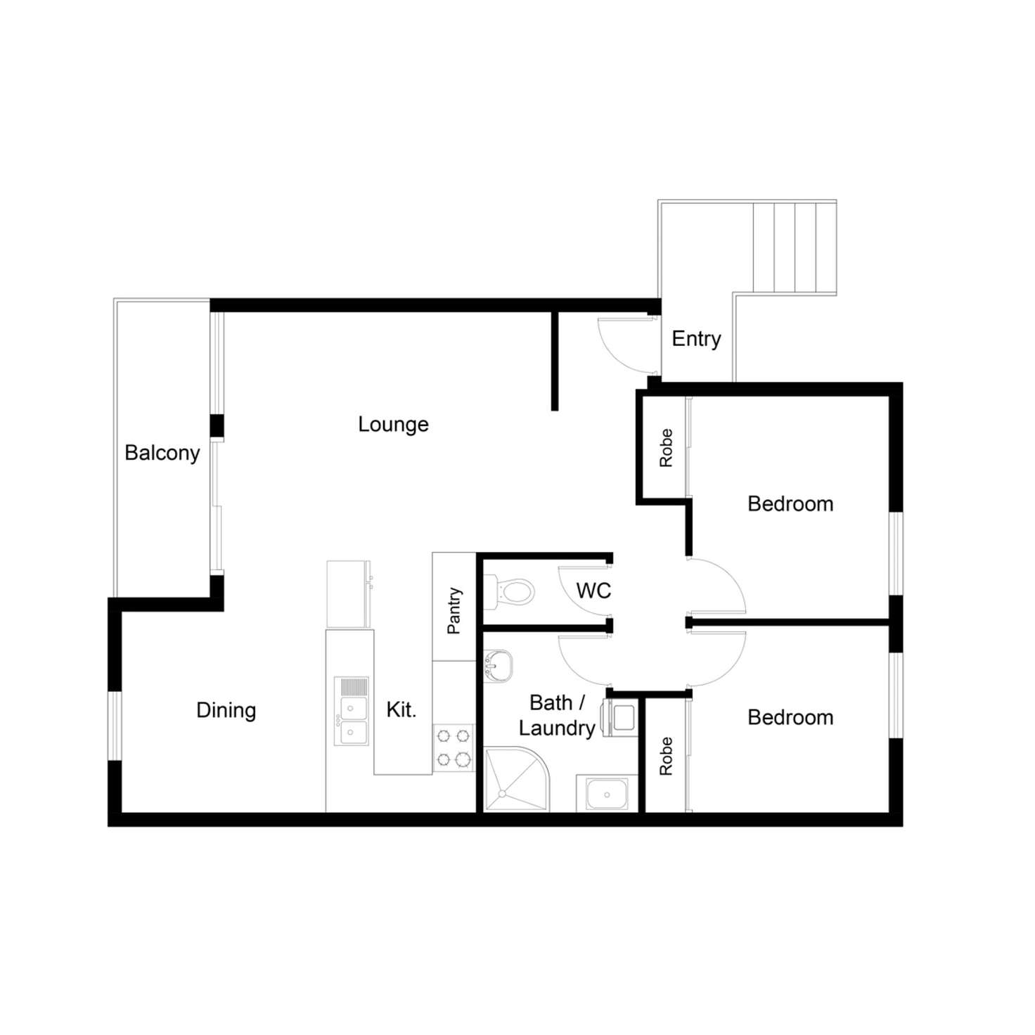 Floorplan of Homely apartment listing, 23/8 Antis Street, Phillip ACT 2606