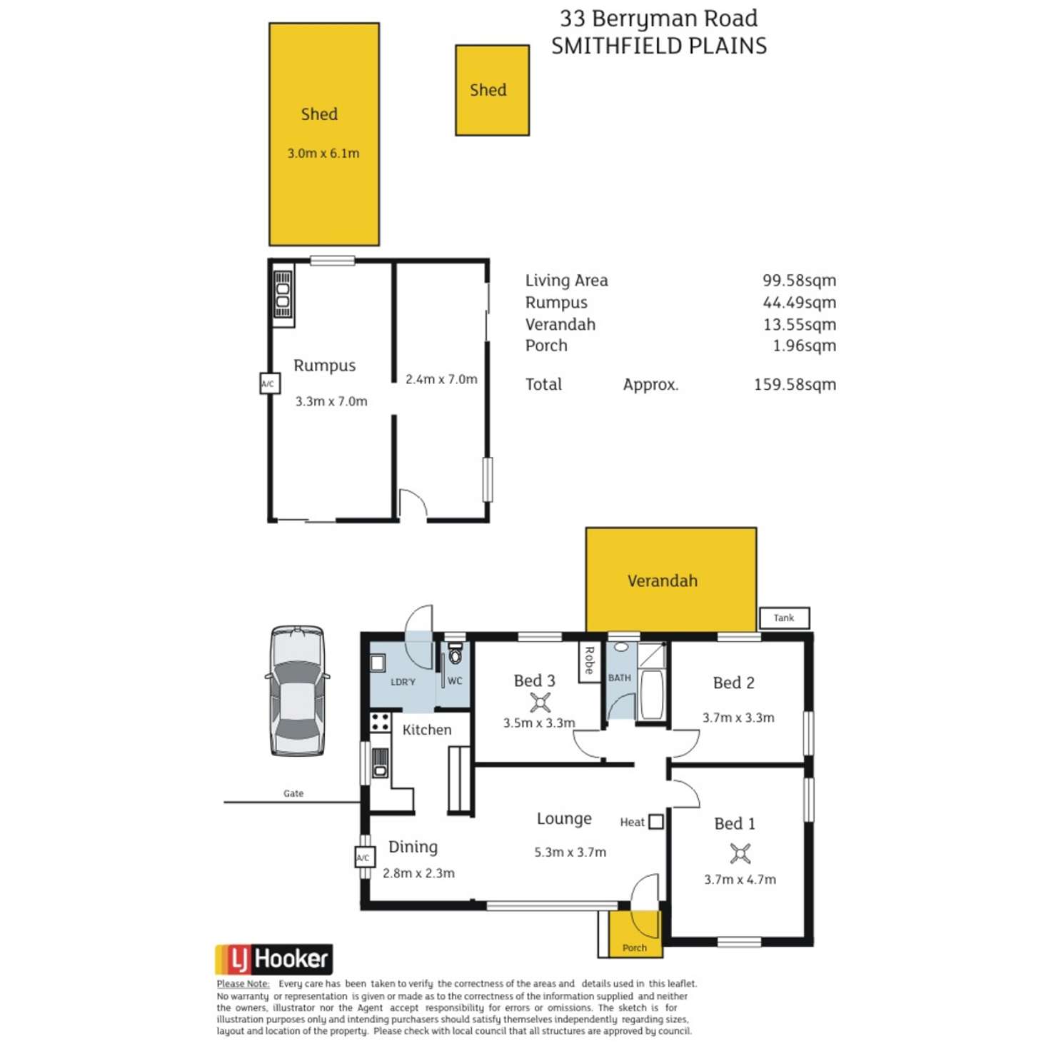 Floorplan of Homely house listing, 33 Berryman Road, Smithfield Plains SA 5114