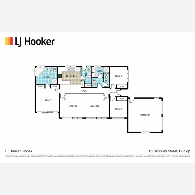 Floorplan of Homely house listing, 16 Berkeley Street, Dunlop ACT 2615