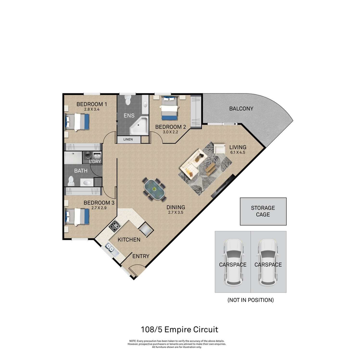 Floorplan of Homely apartment listing, 108/5 Empire Circuit, Forrest ACT 2603