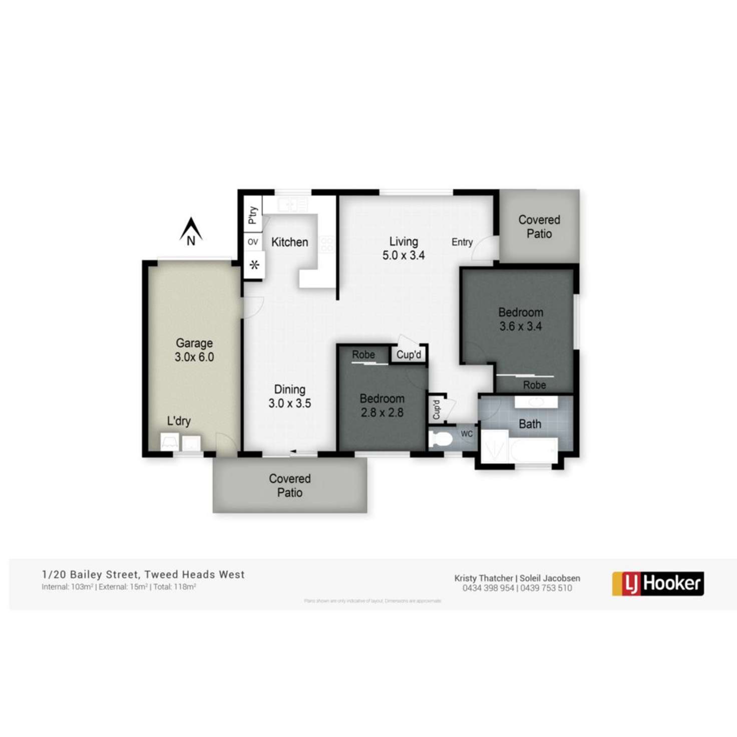 Floorplan of Homely semiDetached listing, 1/20 Bailey Street, Tweed Heads West NSW 2485