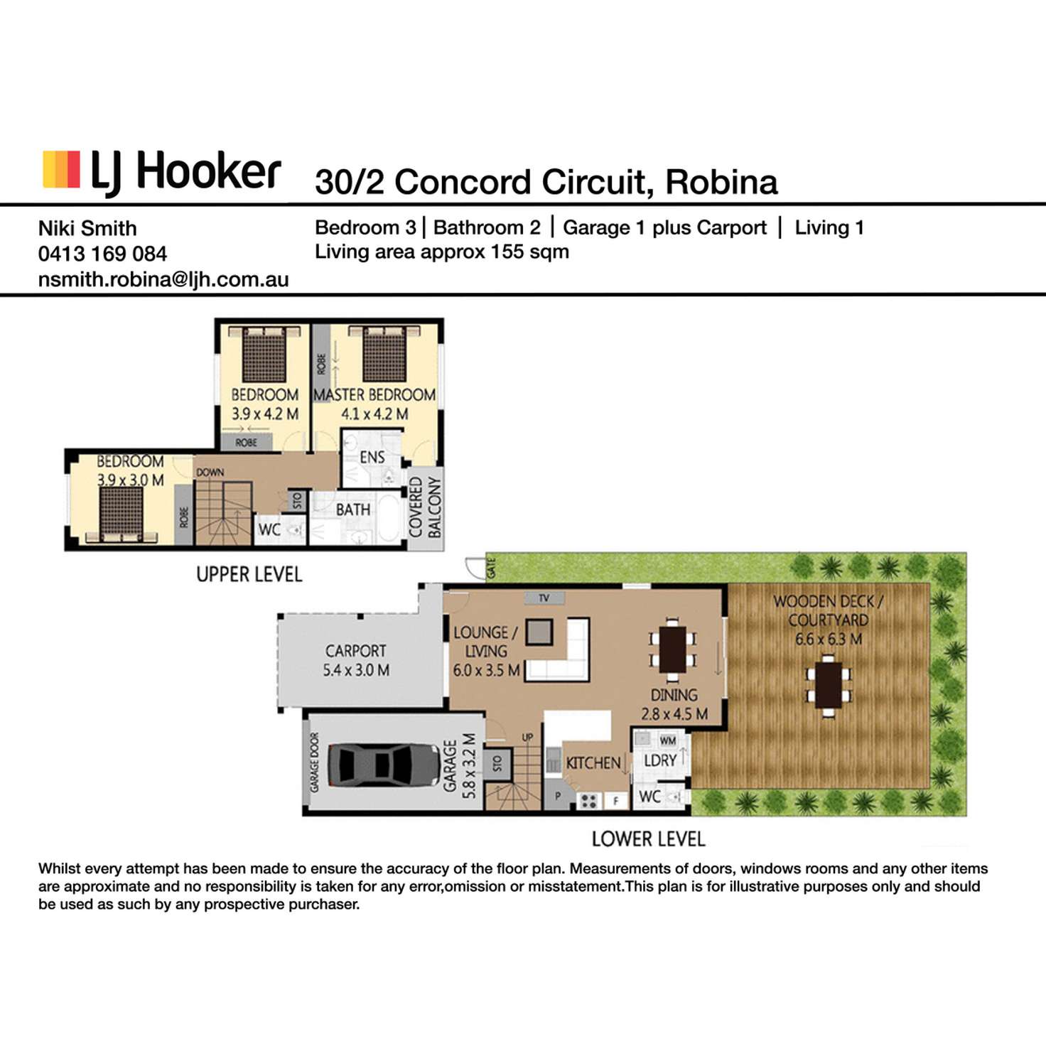 Floorplan of Homely townhouse listing, 30/2 Concord Circuit, Robina QLD 4226
