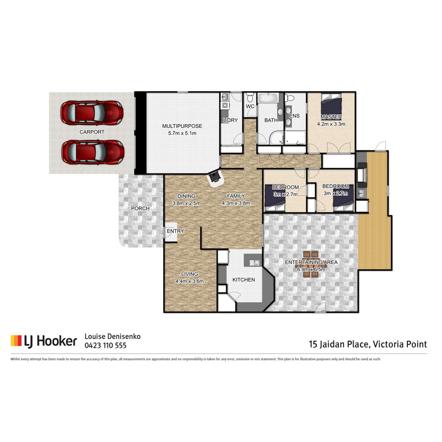 Floorplan of Homely house listing, 15 Jaidan Place, Victoria Point QLD 4165