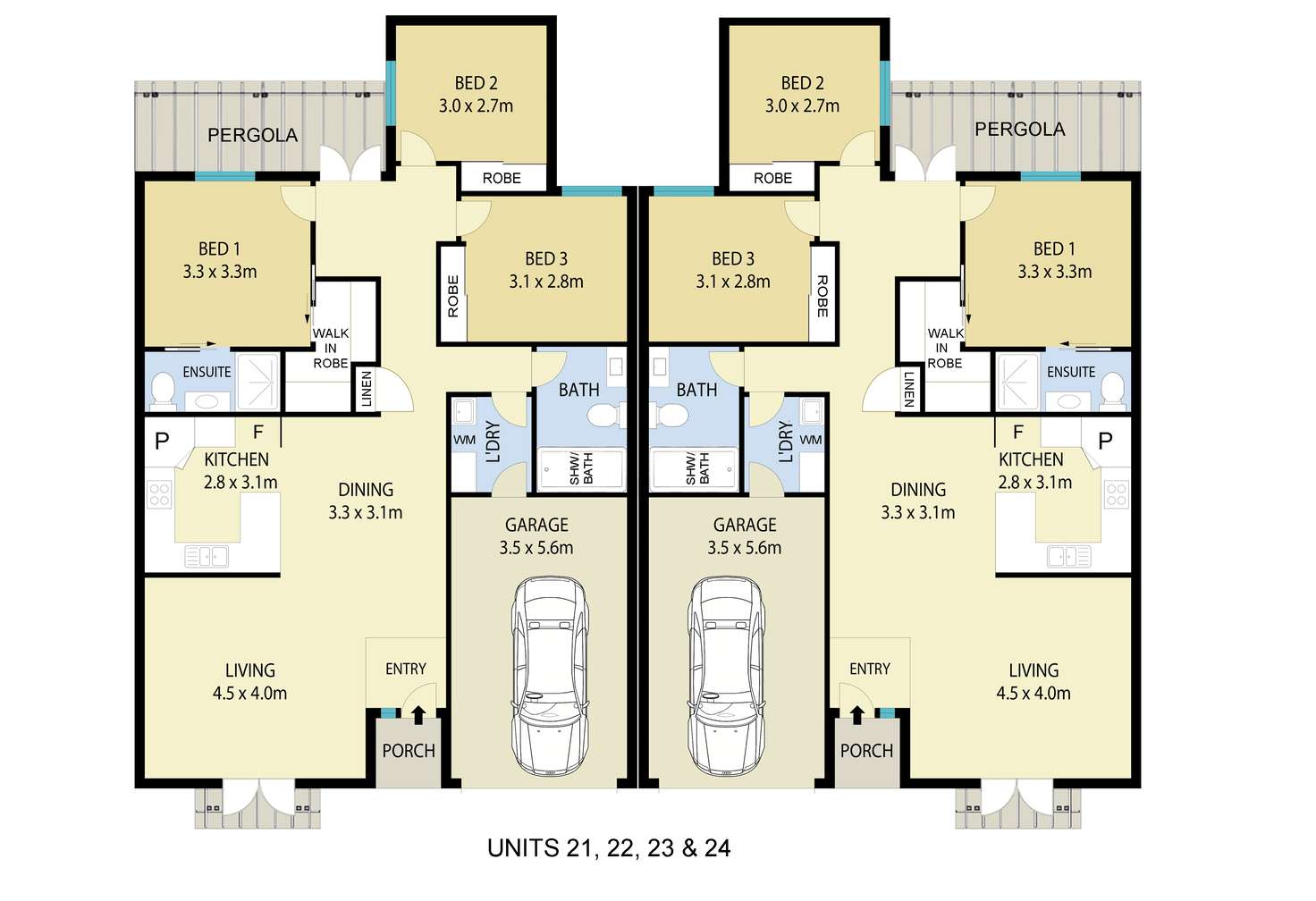 Floorplan of Homely unit listing, 21-24/93 Thompson Street, East Maitland NSW 2323